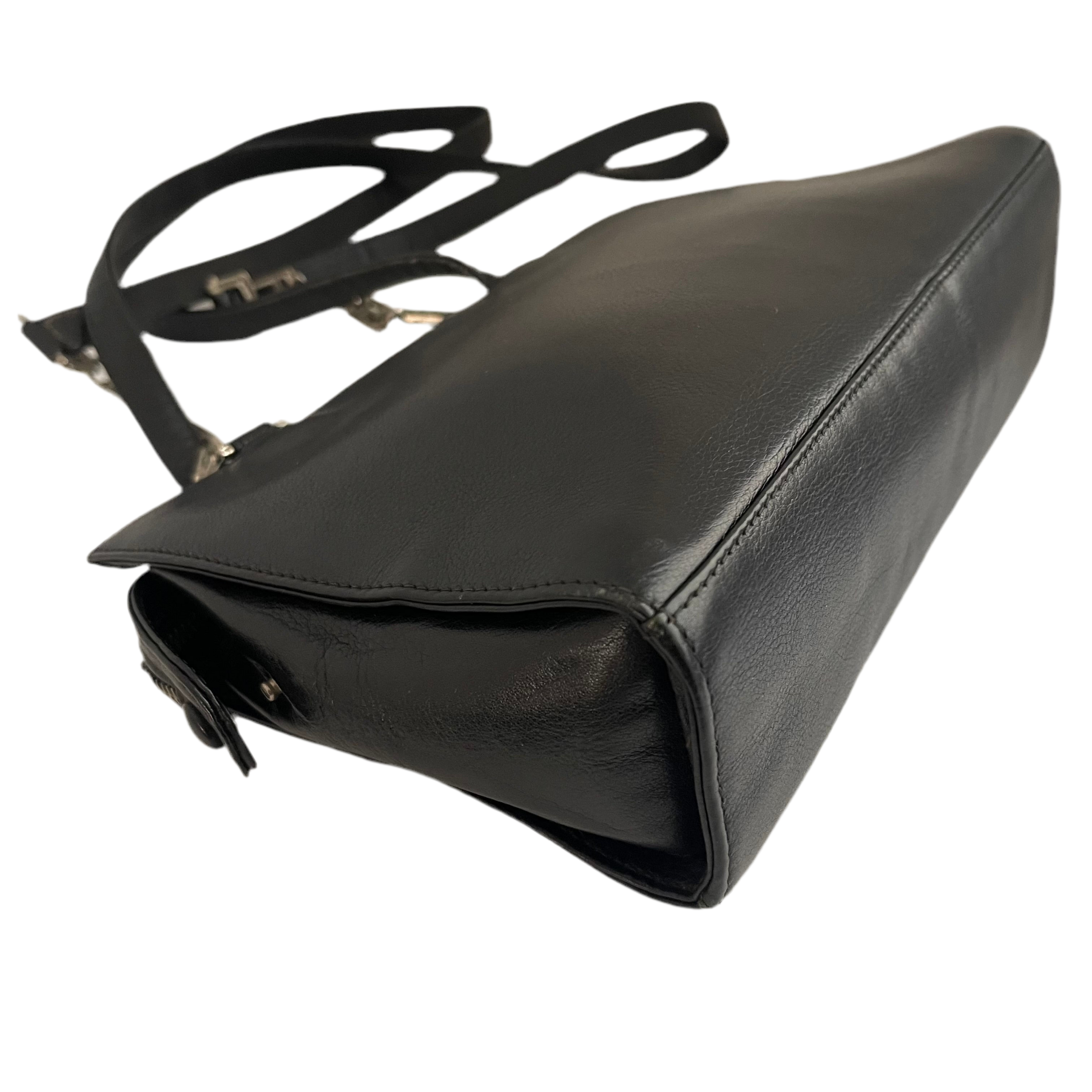 Gianni Versace 90s Medusa Studs Leather Bag
