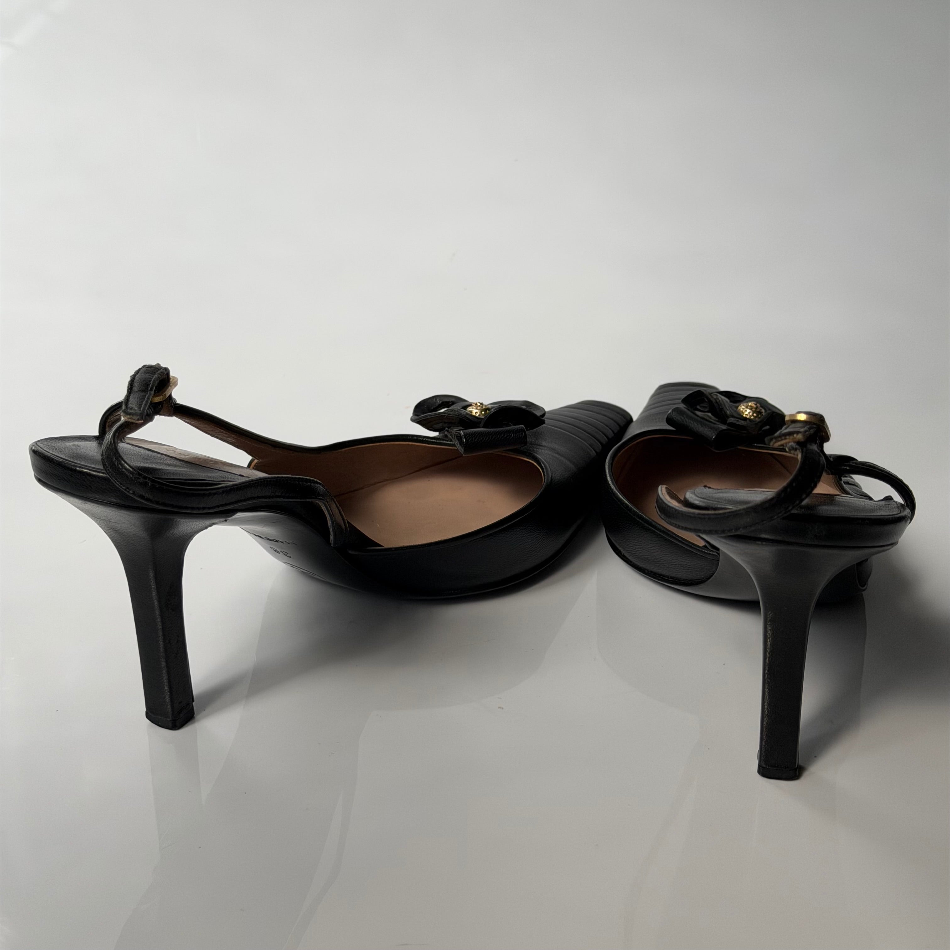 Chanel Slingback Camellia Heels