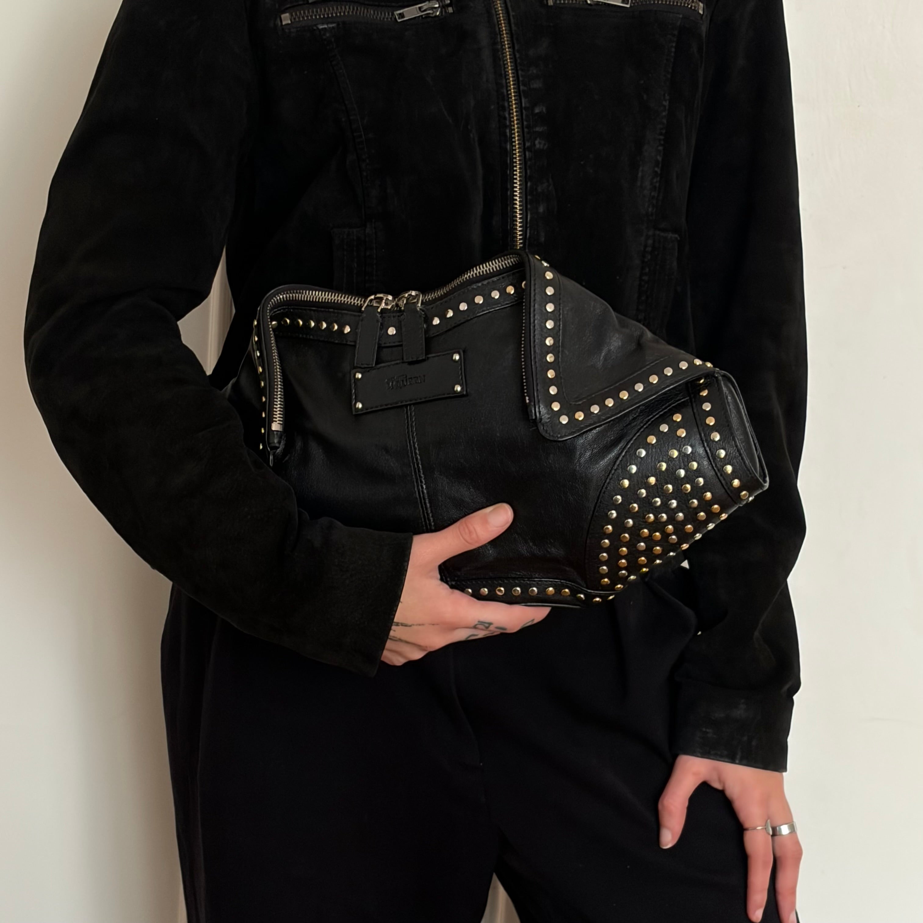 Alexander McQueen Studded Manta Clutch – SEFF