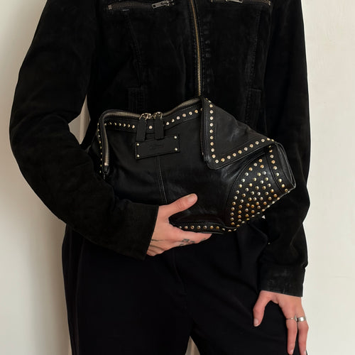 Alexander McQueen Studded Manta Clutch