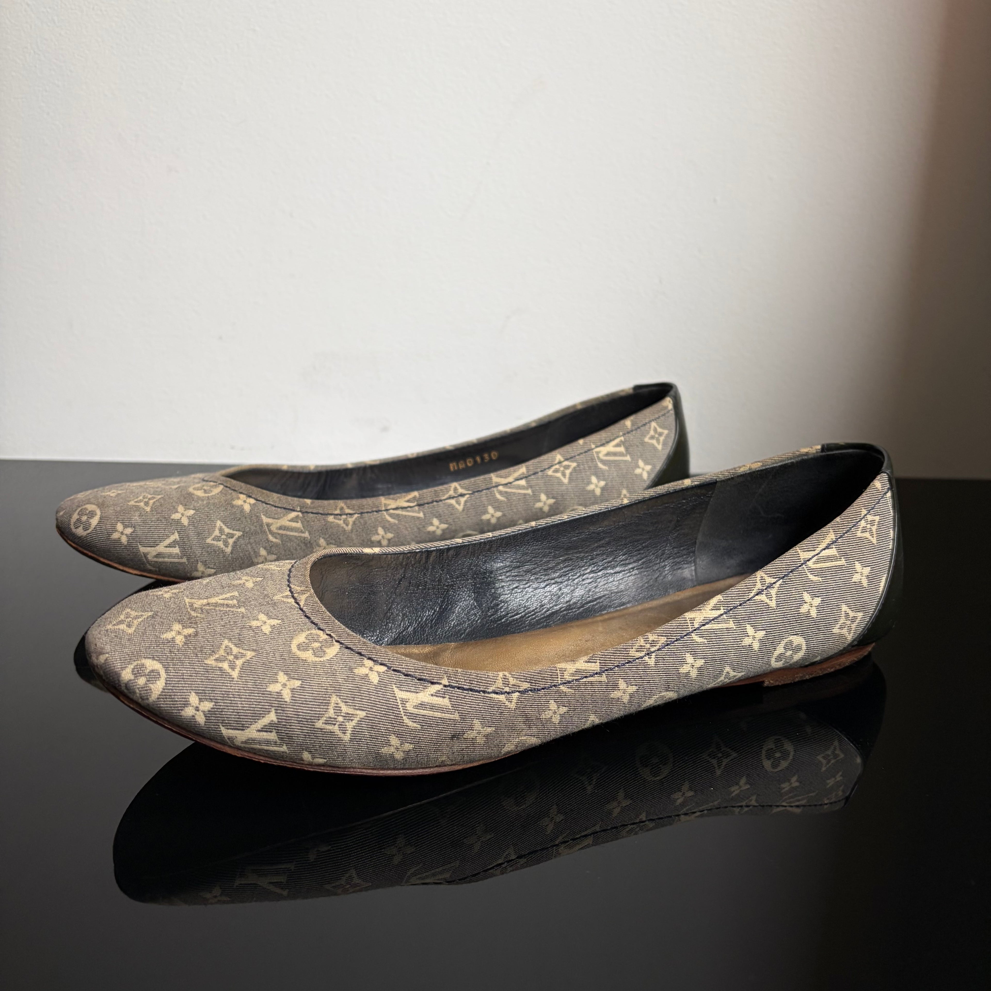 Louis Vuitton Canvas Mini Lin Monogram Flats