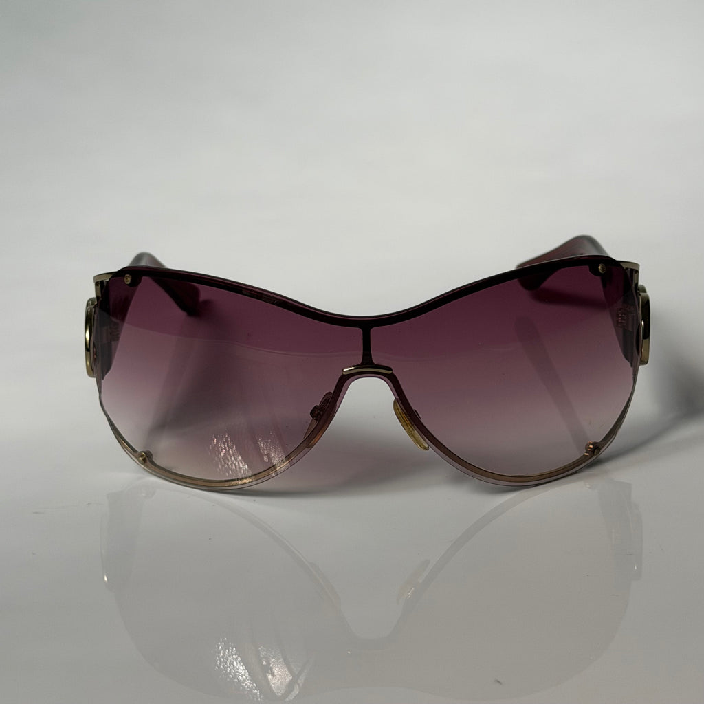 Gucci 2000s Purple Mask Sunglasses