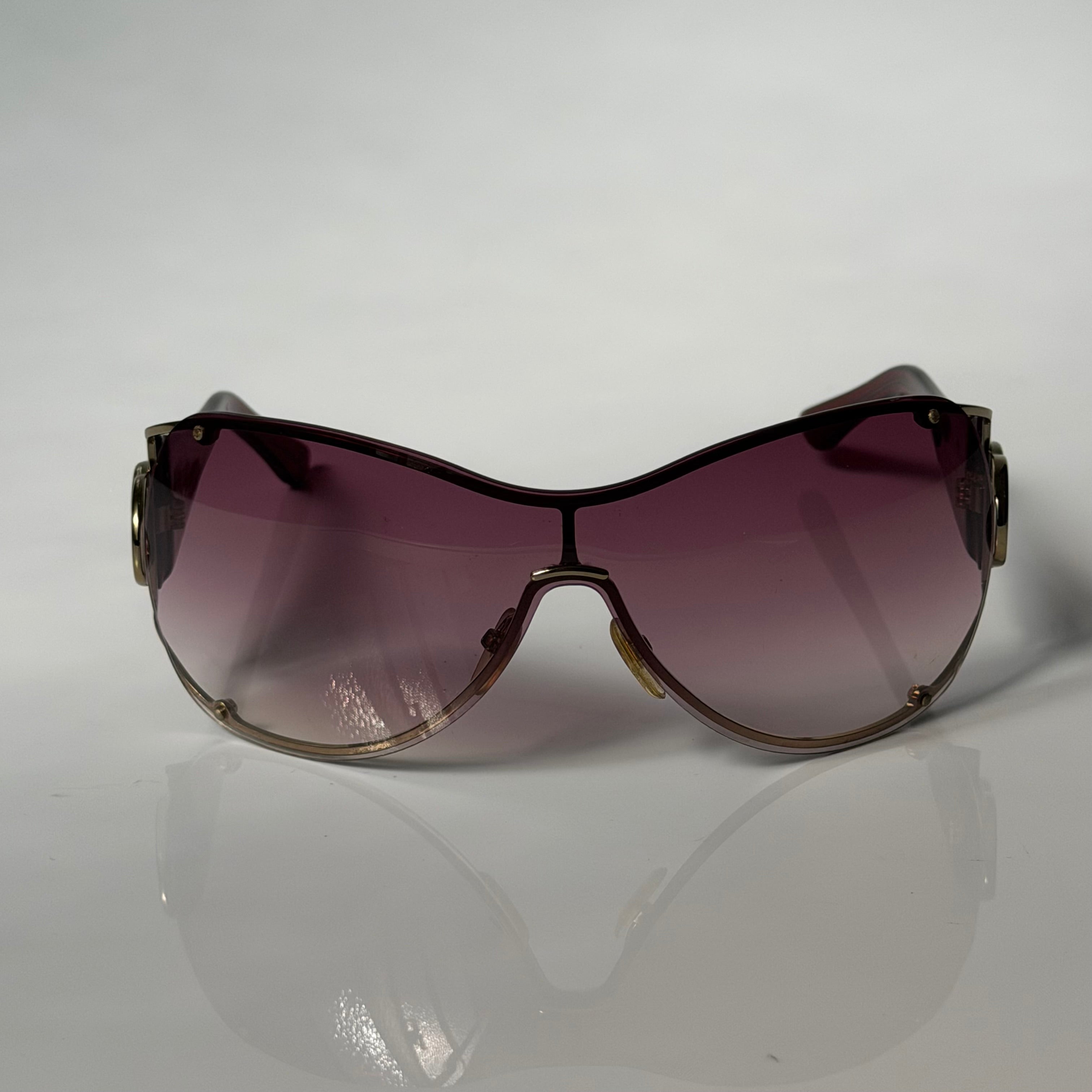 Gucci 2000s Purple Mask Sunglasses
