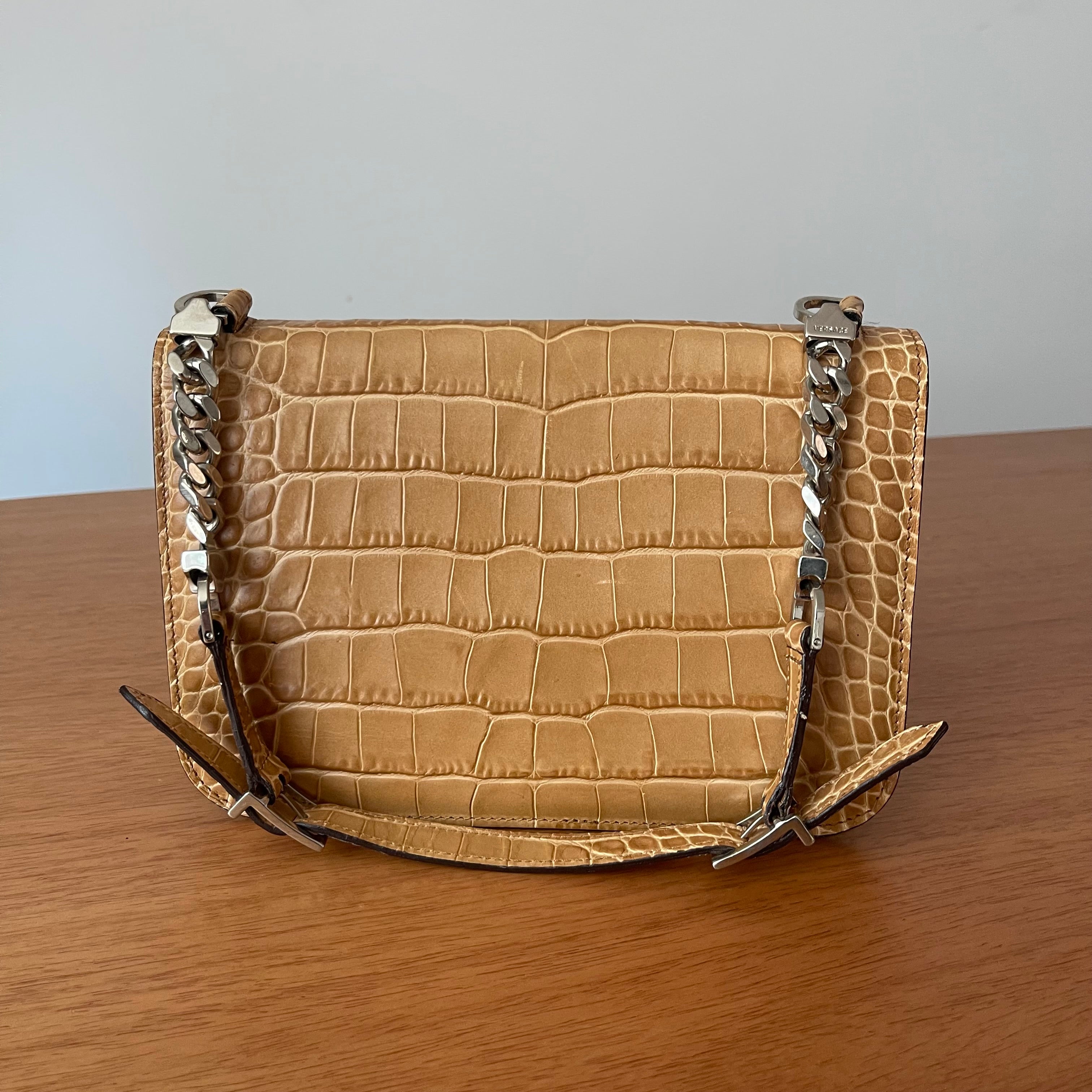 Gianni Versace Croco Shoulder Bag