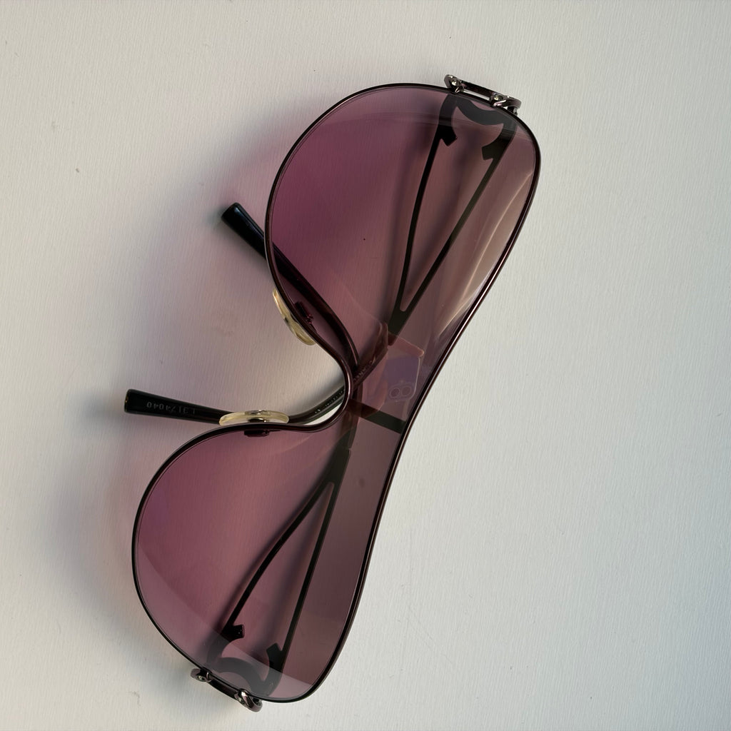 Chanel 2000s Pink Crystal Sunglasses