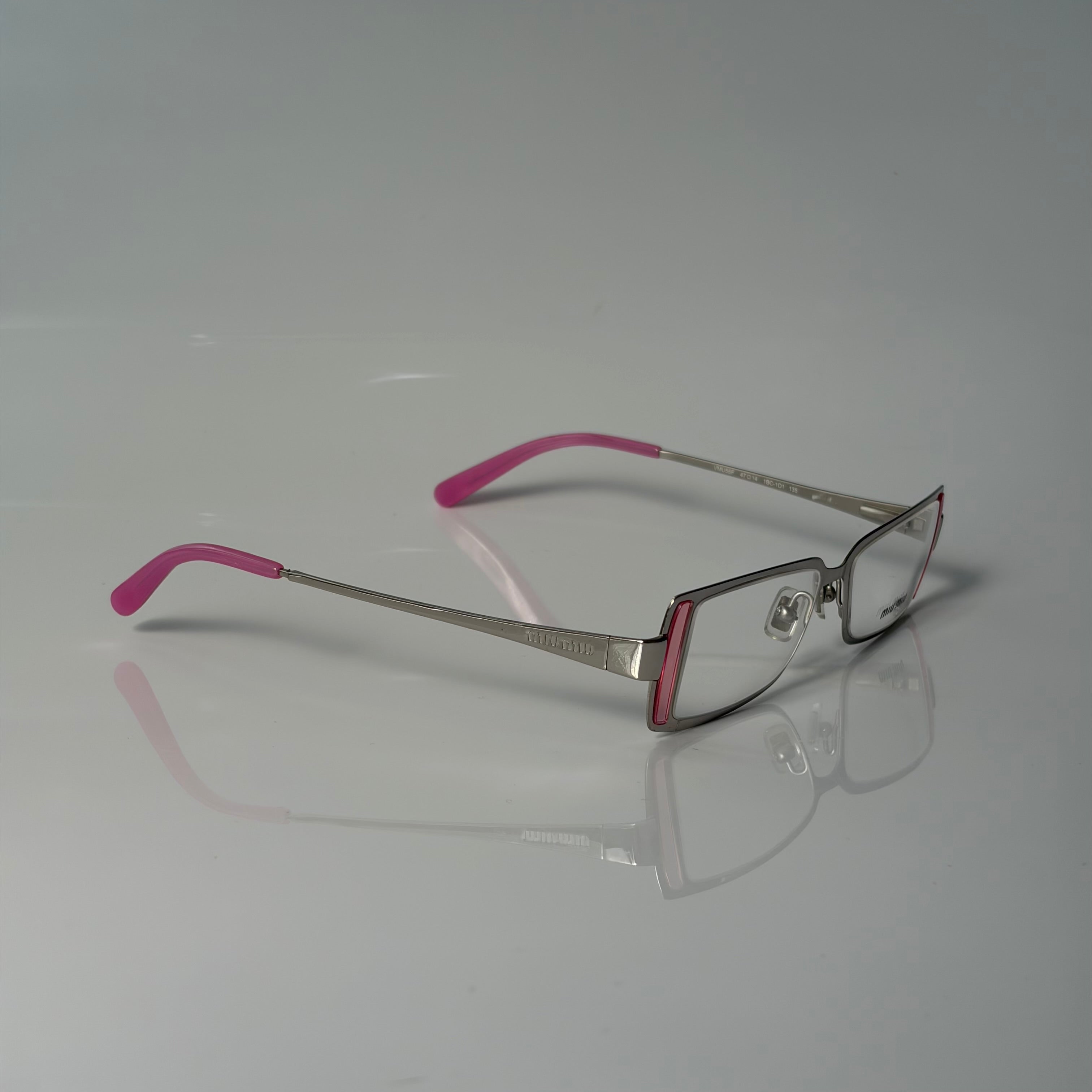 Miu Miu Pink Metal Glasses