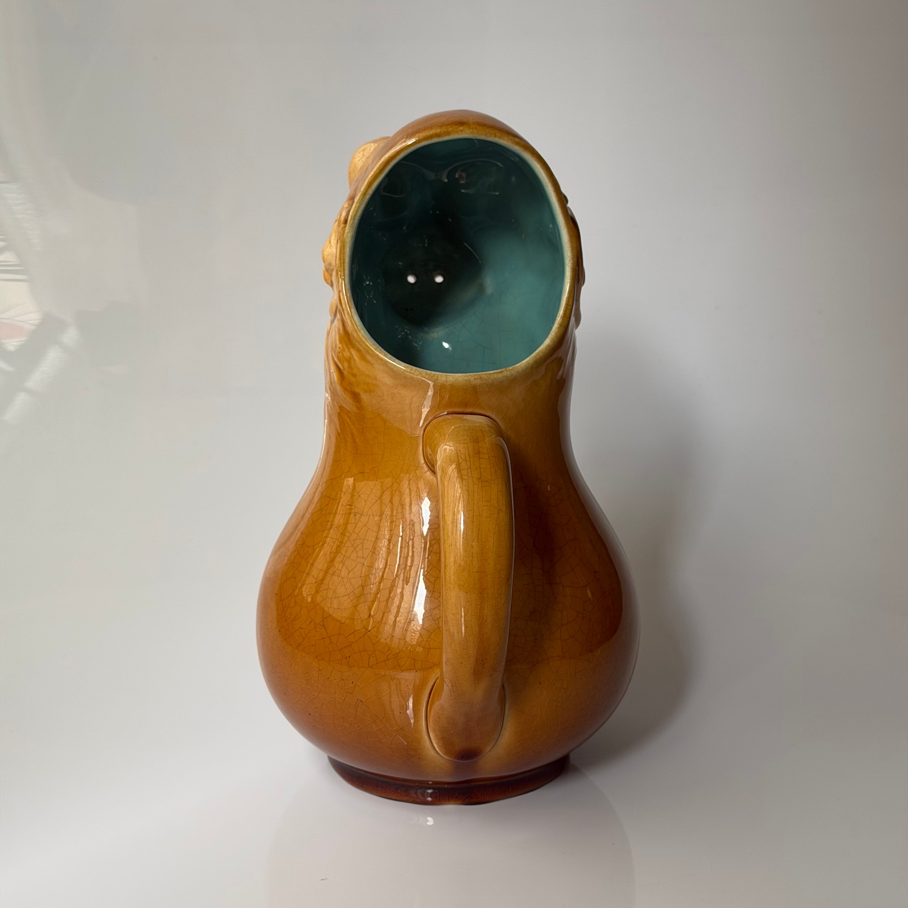 Sarreguemines Monkey Jug, 19th Century