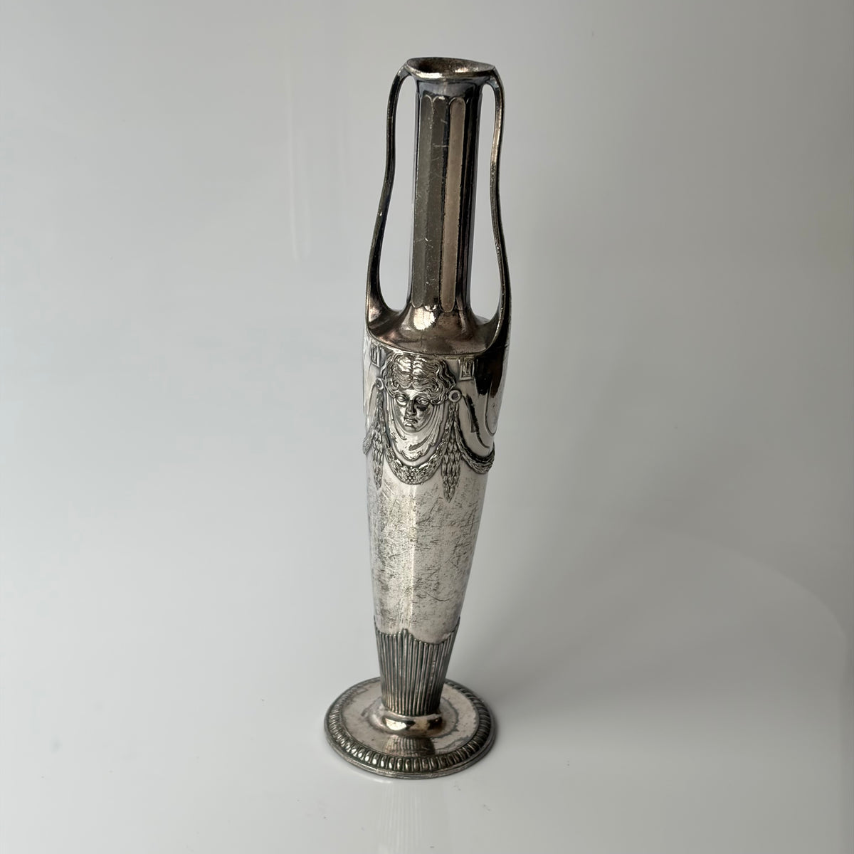 Art Nouveau Pewter Solifleur Vase