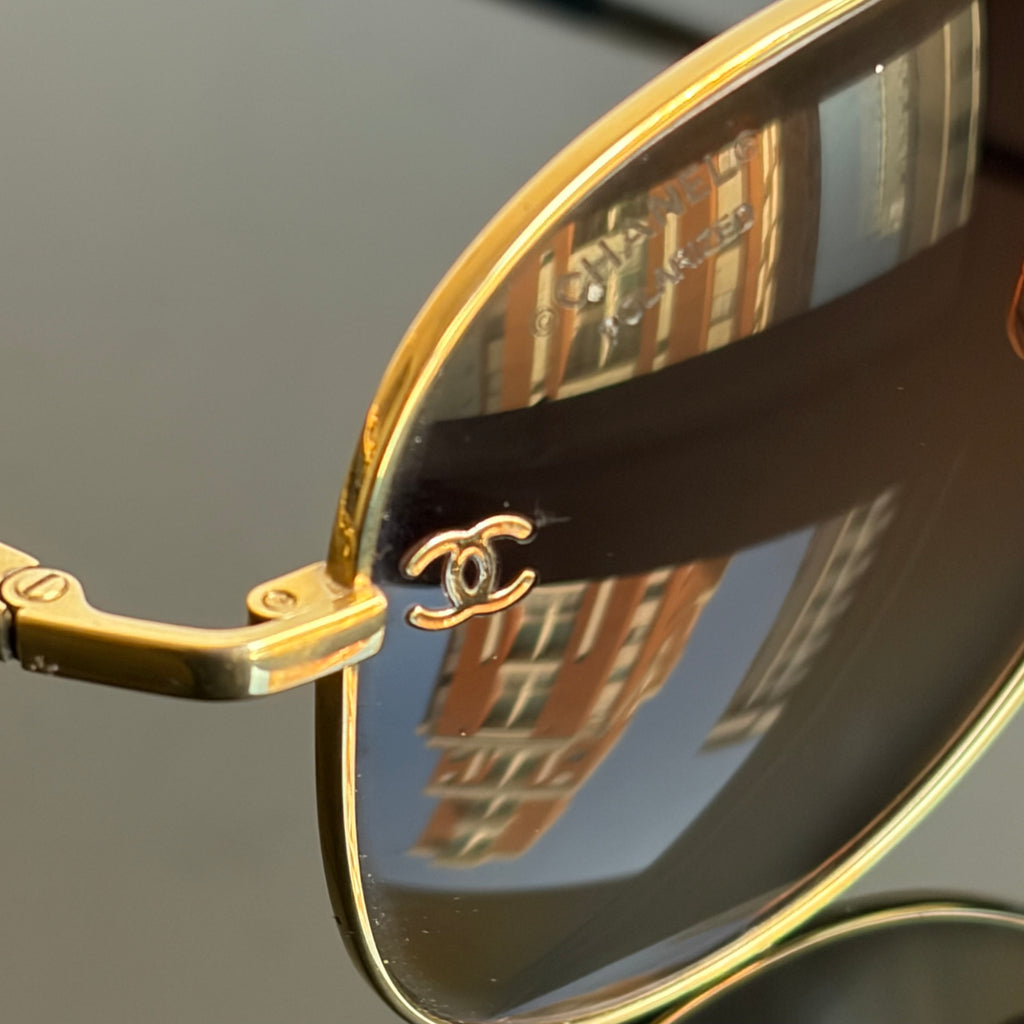 Chanel 4189 Aviator Golden CC Sunglasses