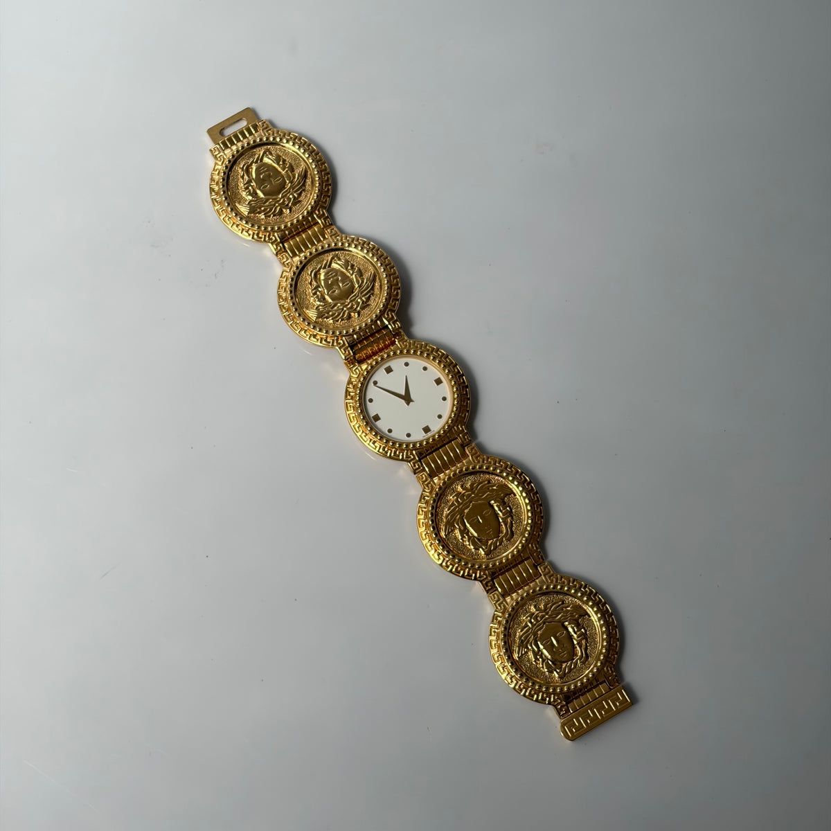 Gianni Versace Signature G10 Gold-Plated Medusa Coin Watch Bracelet