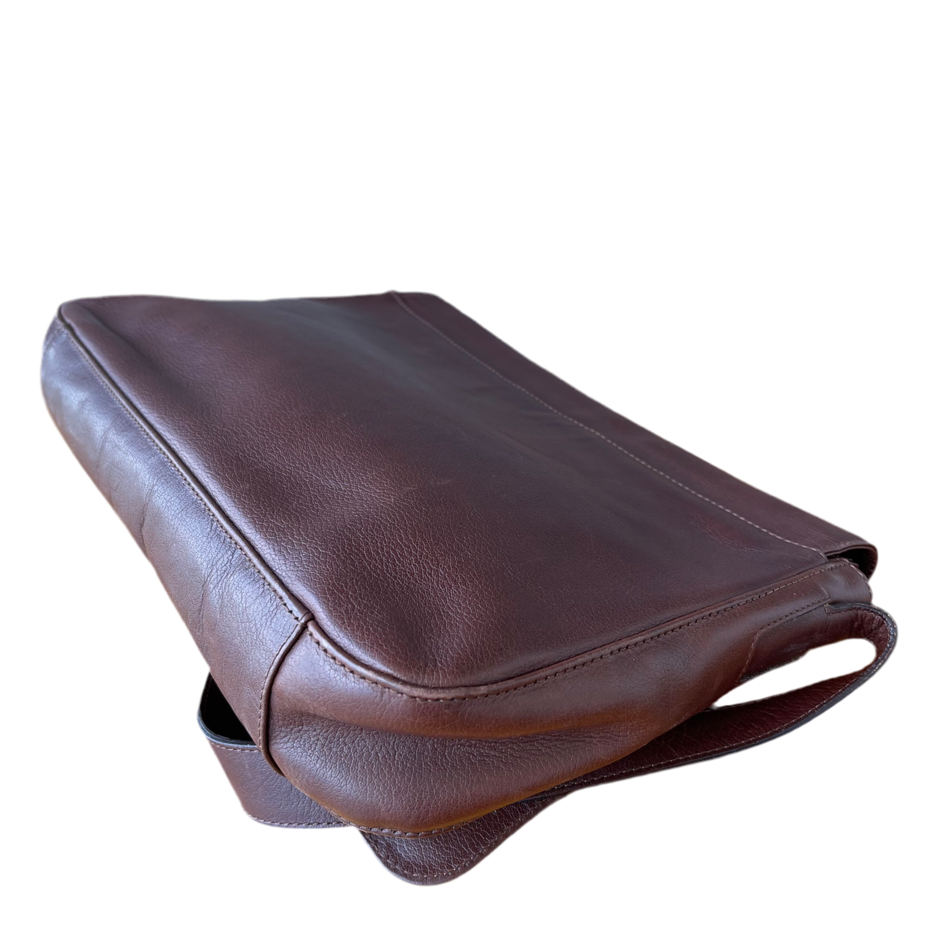 Gianni Versace Messenger Leather Shoulder Bag