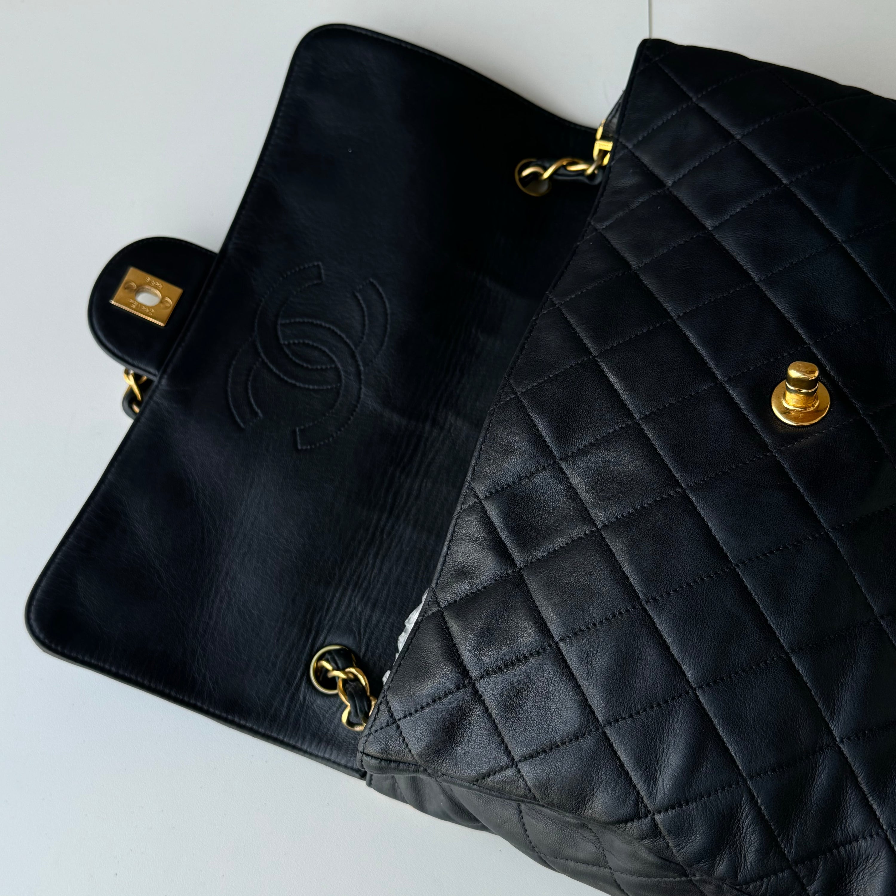 Chanel 90s Flap Navy Crossbody