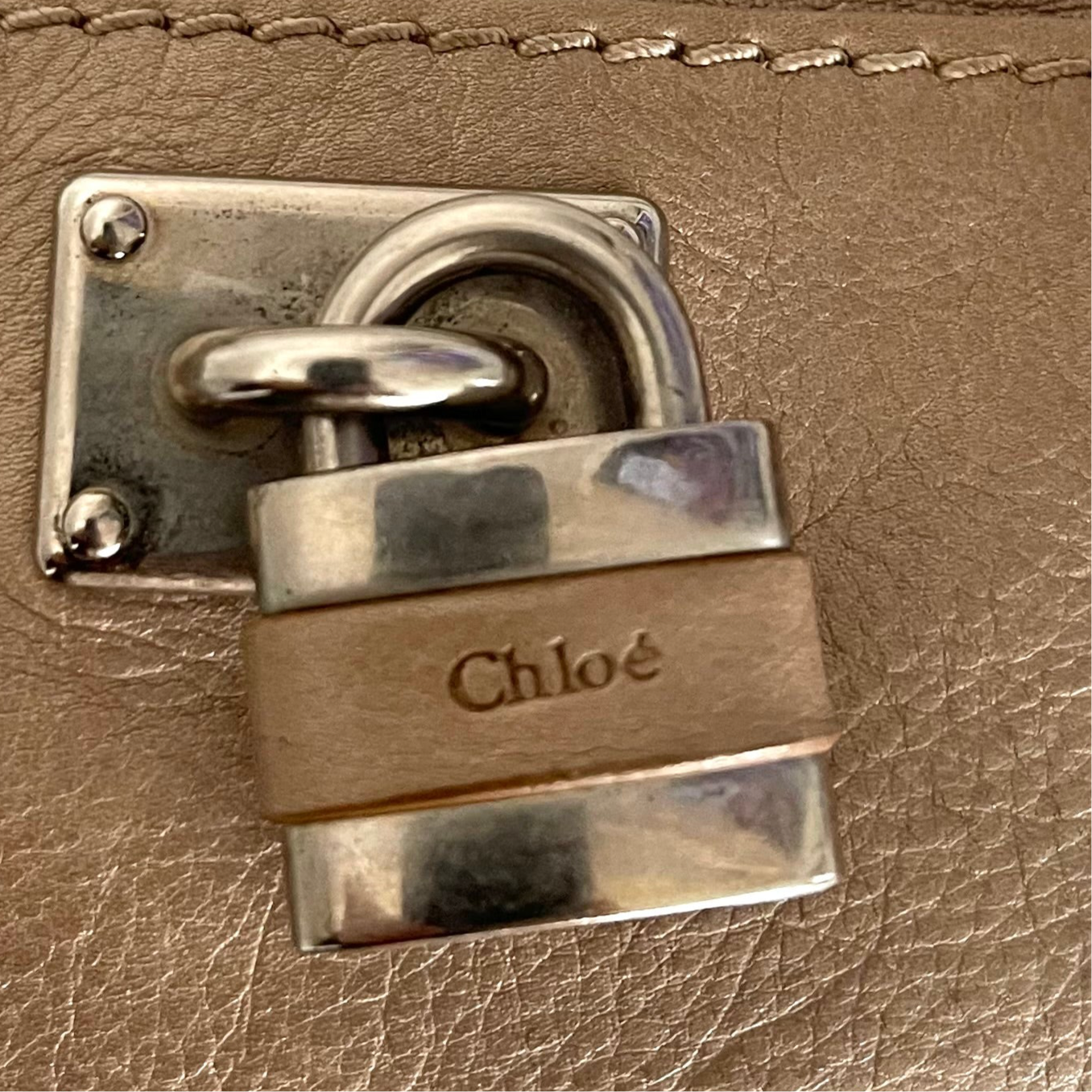 Chloé Mini Paddington Metallic Leather Shoulder Bag