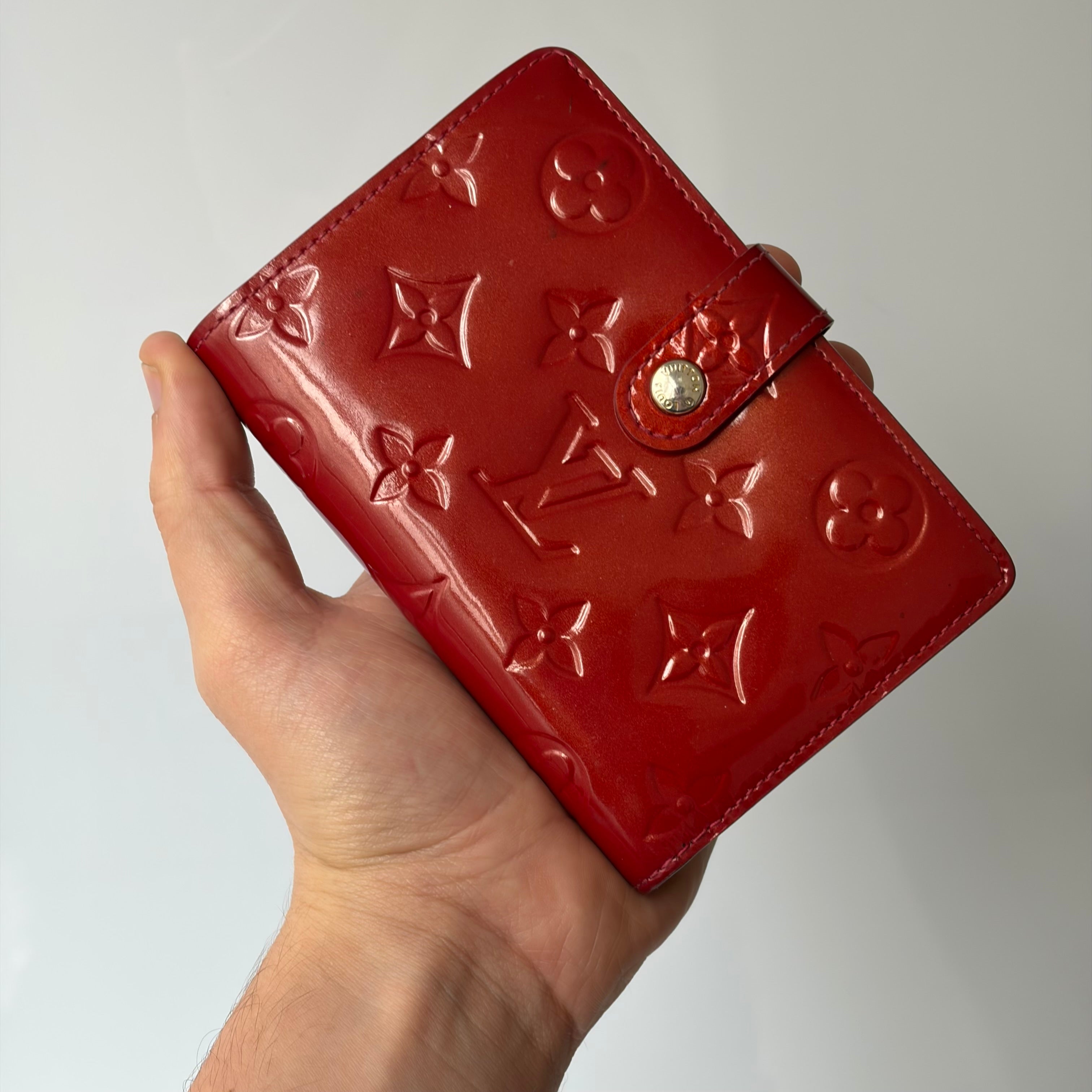 Louis Vuitton Red Vernis Monogram Wallet