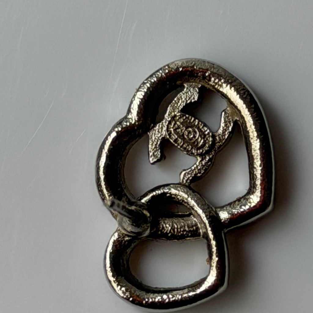 Chanel Crystal Heart Earrings