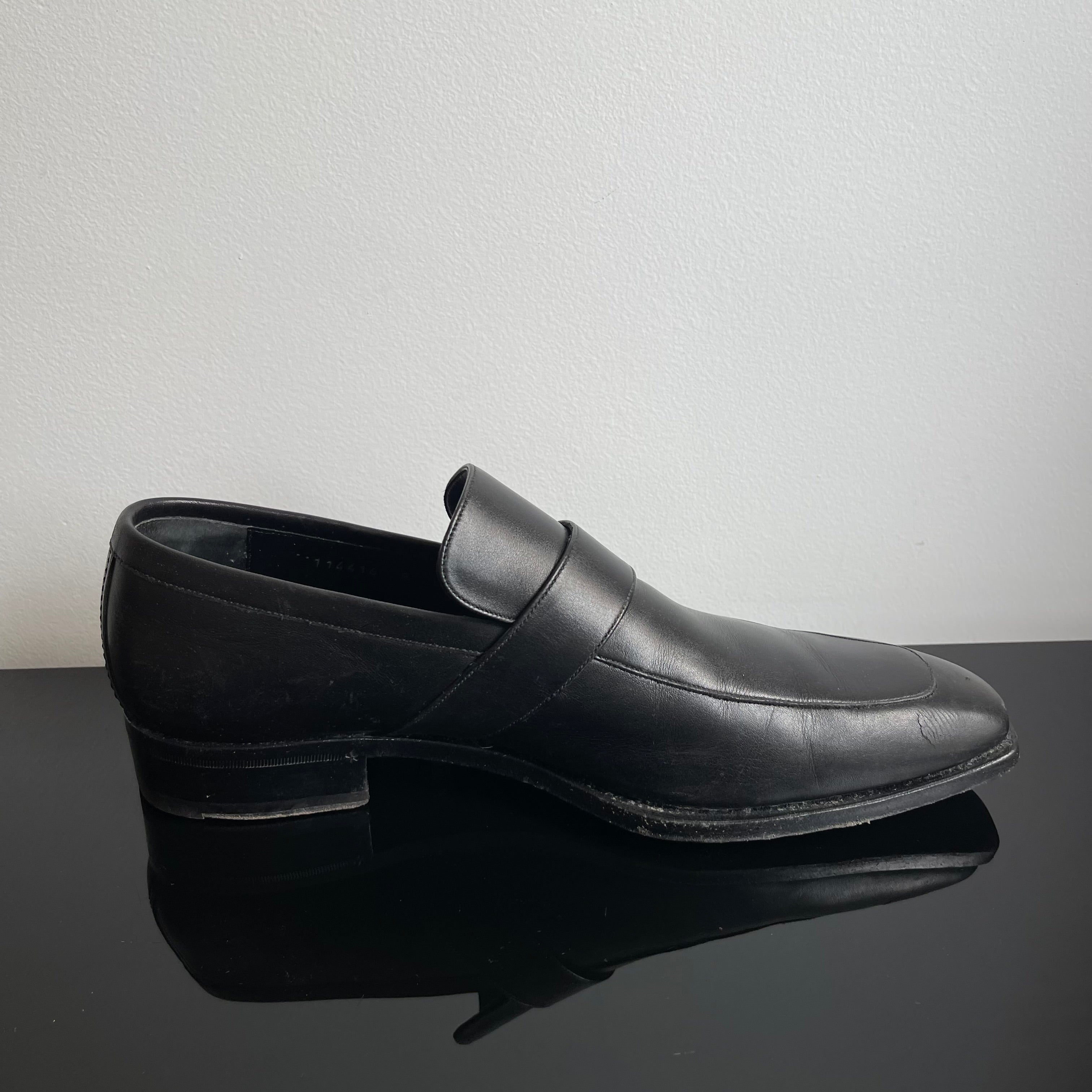 Gucci Black Leather GG Interlocking Loafer