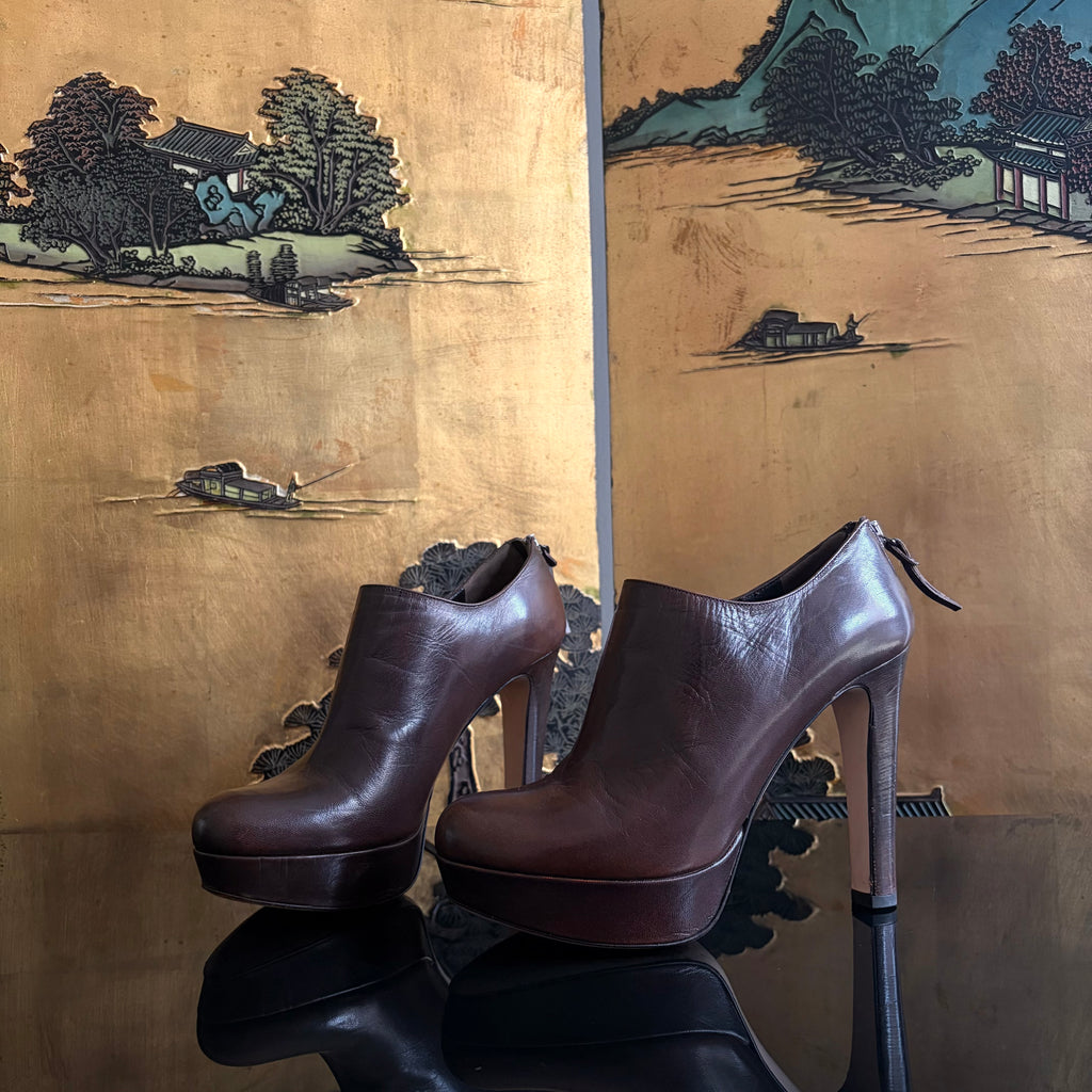 Miu Miu Brown Leather Pumps