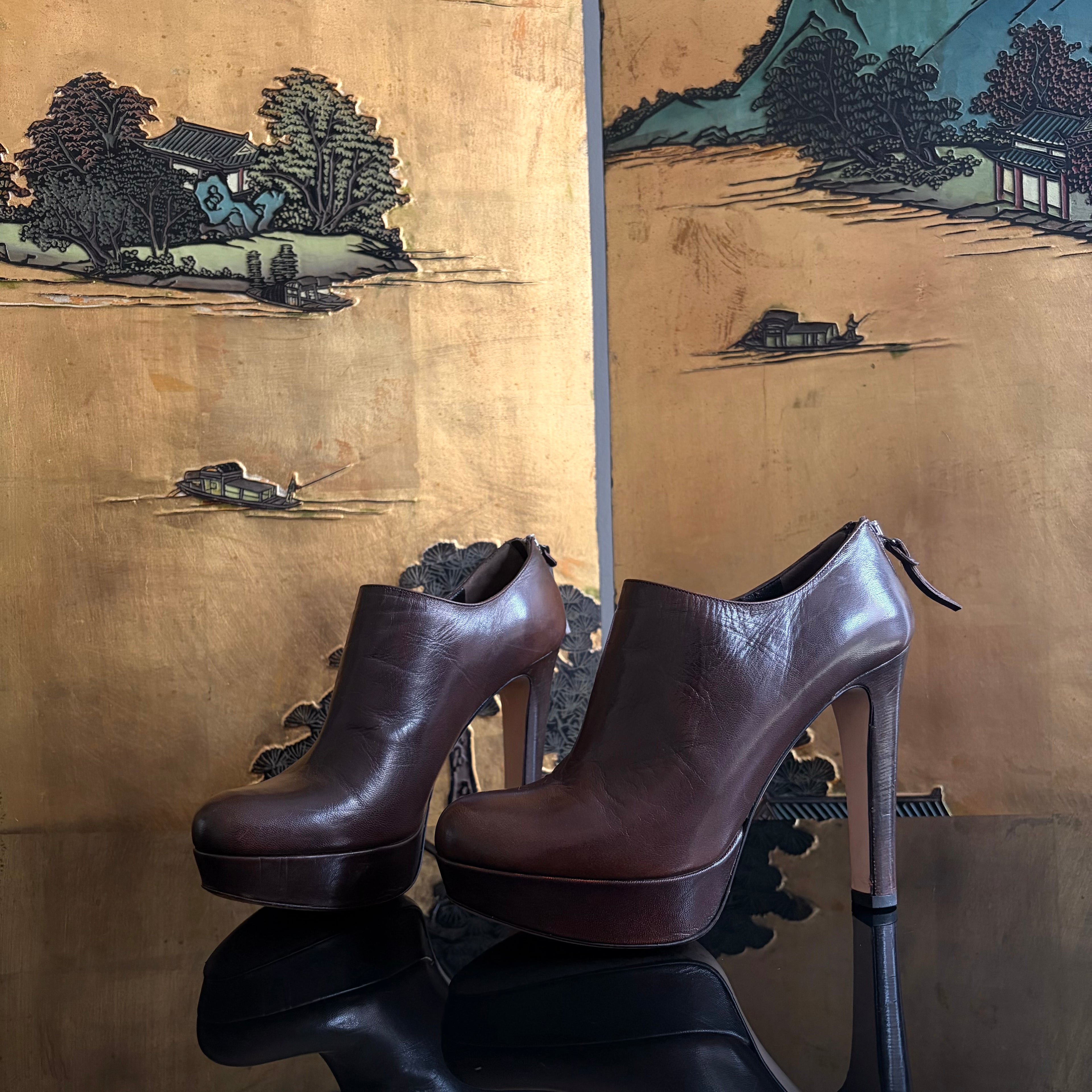 Miu Miu Brown Leather Pumps