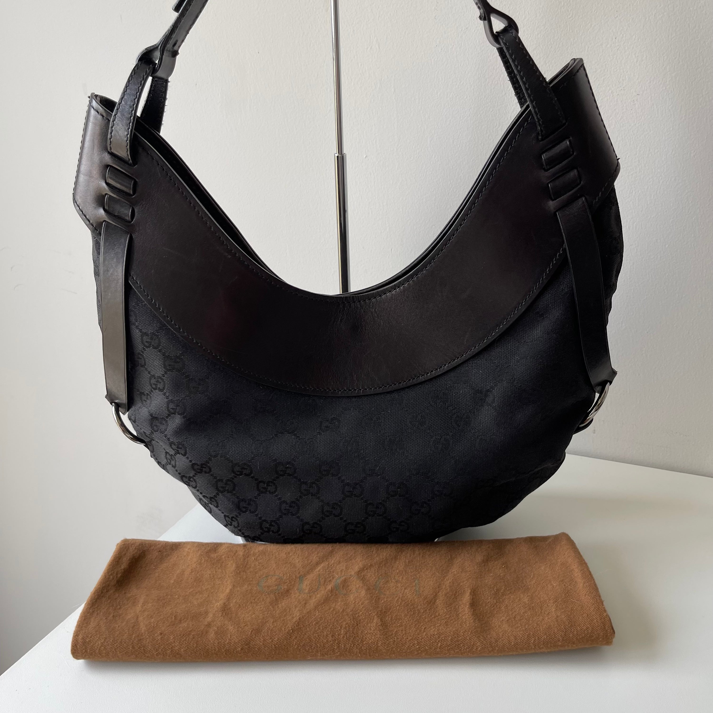 Gucci Croissant Monogram Shoulder Bag