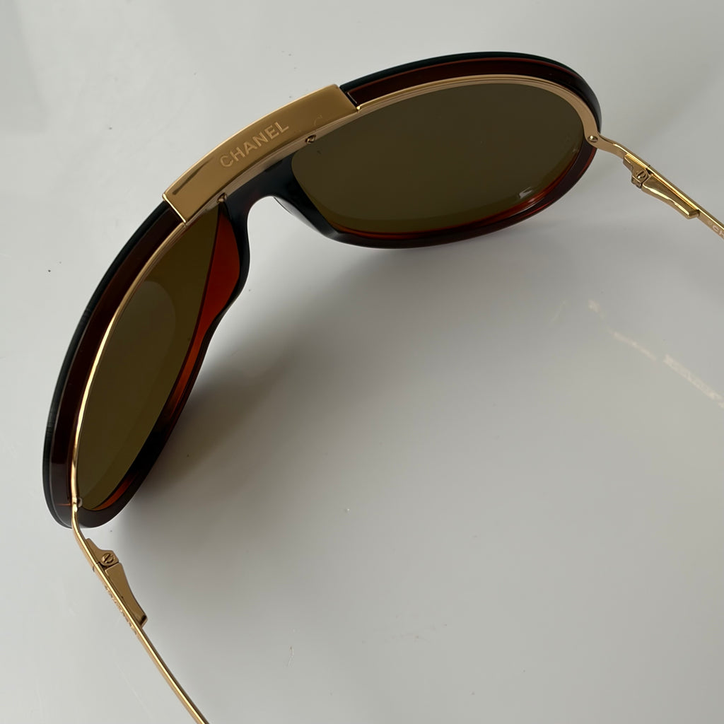 Chanel Gold Mask Sunglasses