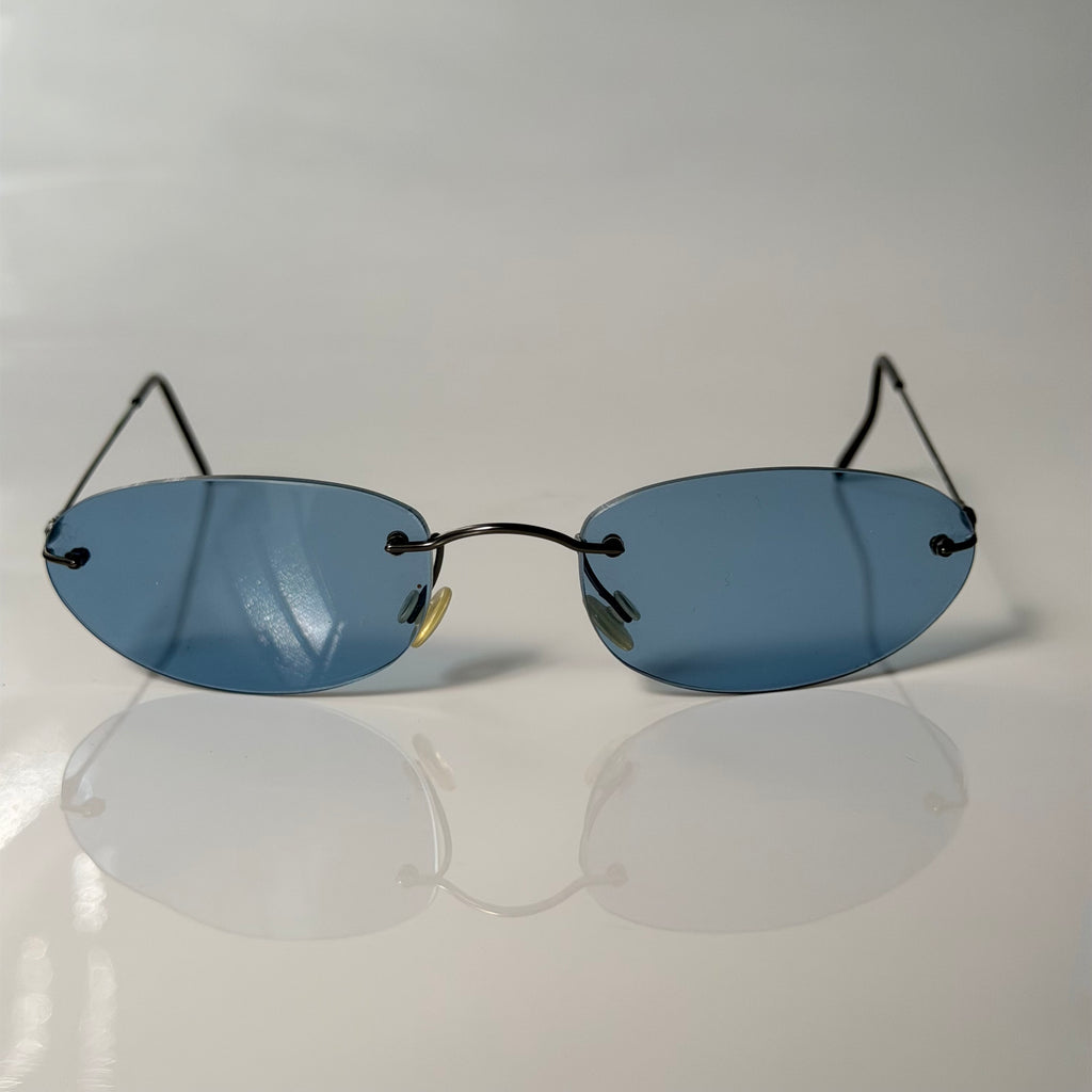 Giorgio Armani 90s Blue Sunglasses