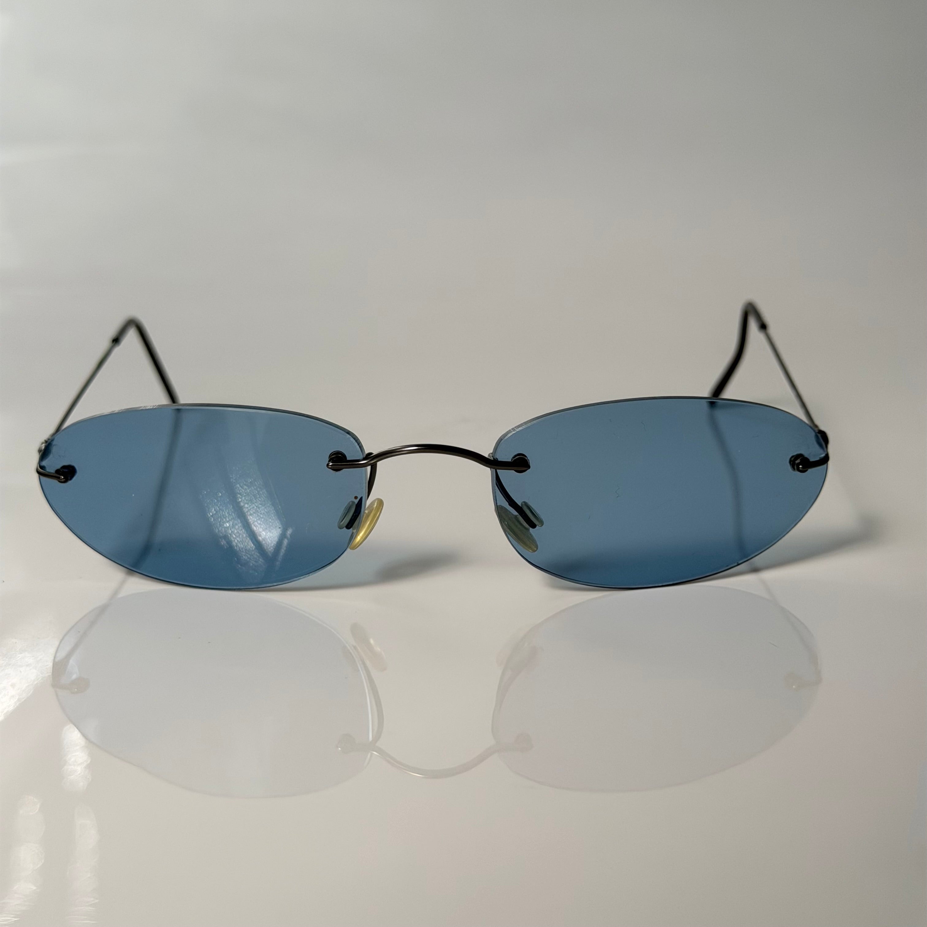 Giorgio Armani 90s Blue Sunglasses