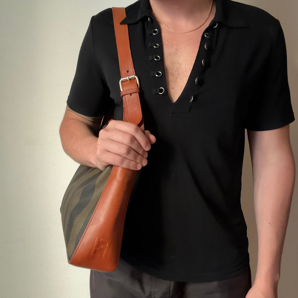 Fendi Pequin Shoulder Bag