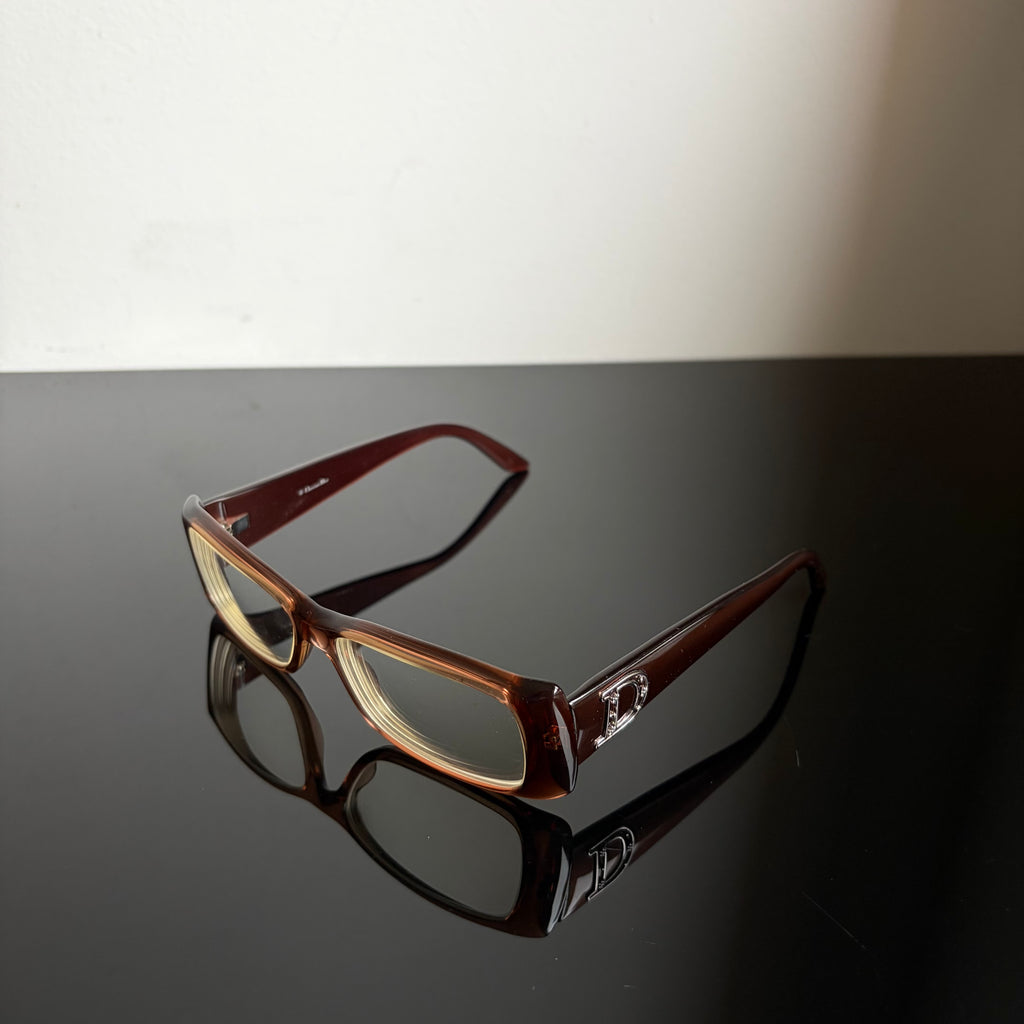 Christian Dior D Flowers Frame Glasses