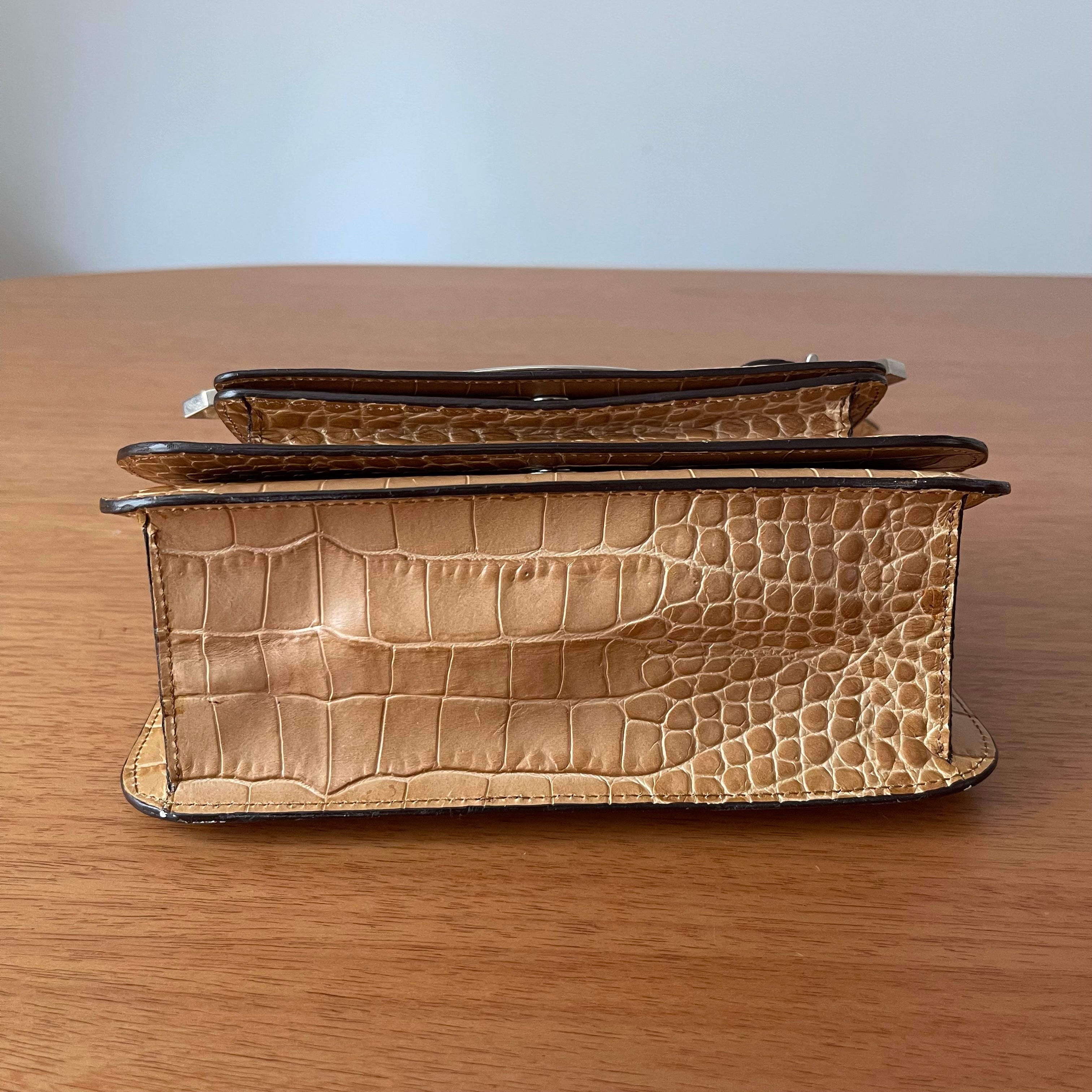 Gianni Versace Croco Shoulder Bag