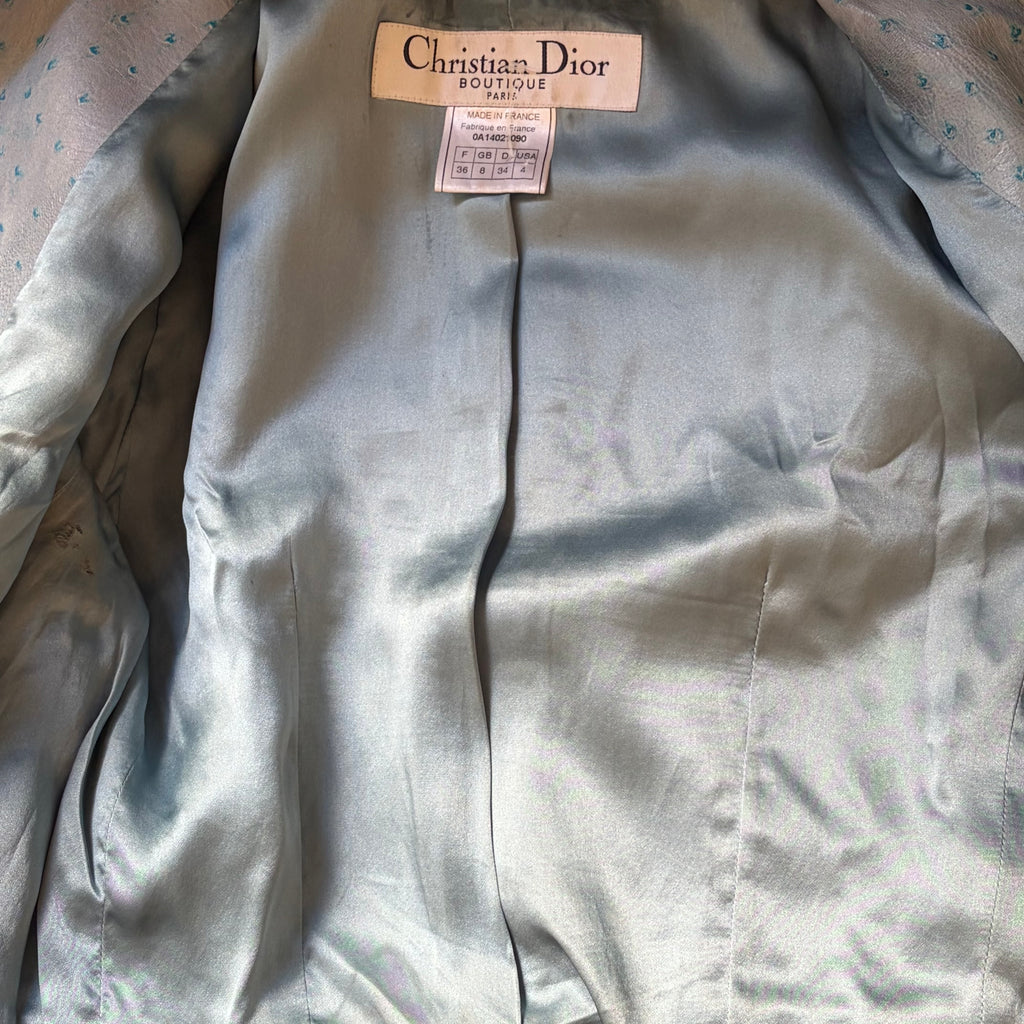 Christian Dior by John Galliano F/W 2000 Baby Blue Leather Jacket