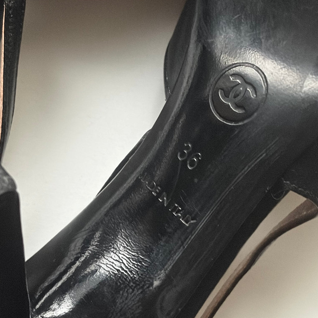Chanel Slingback Camellia Heels
