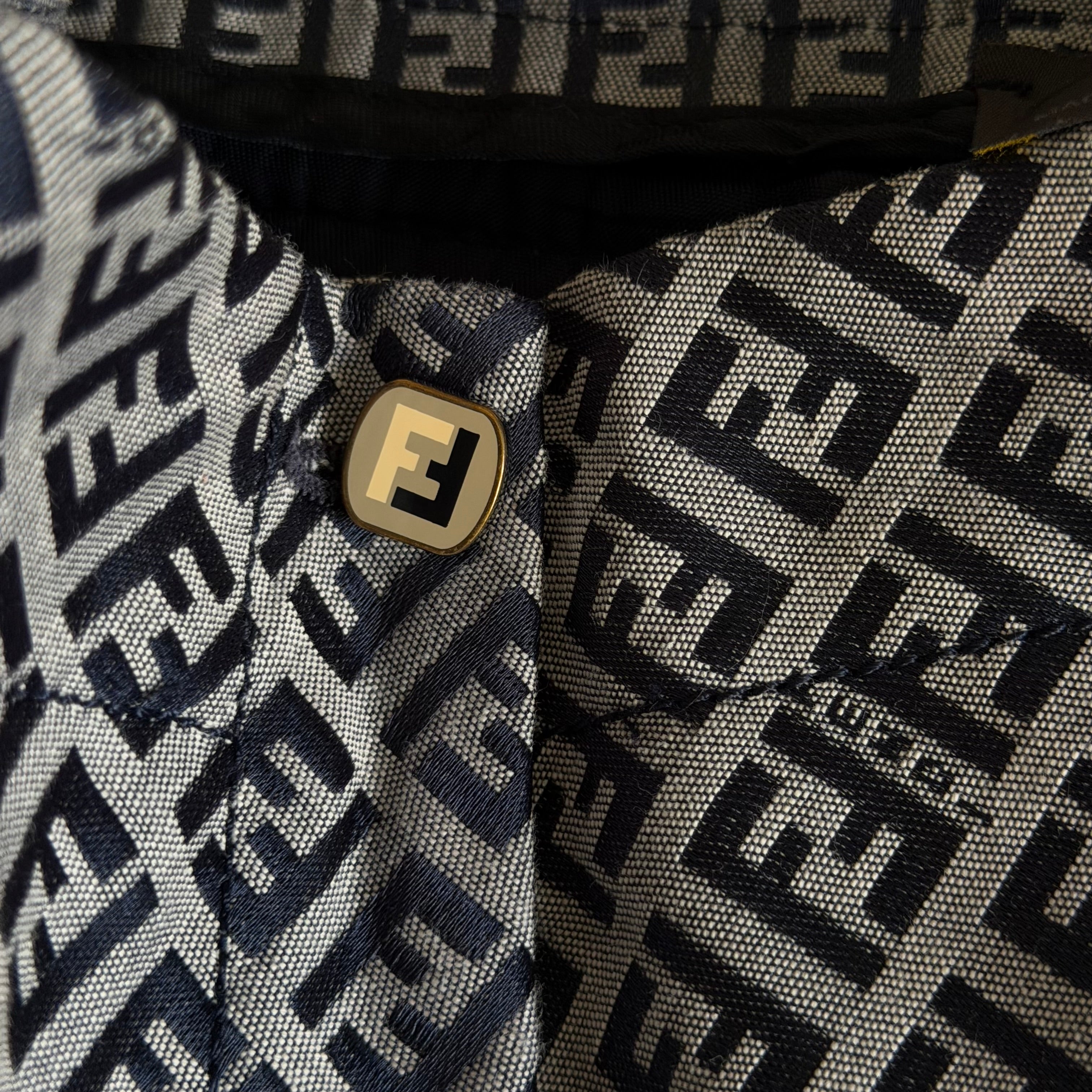 Fendi Blue Monogram Zucchino Pants