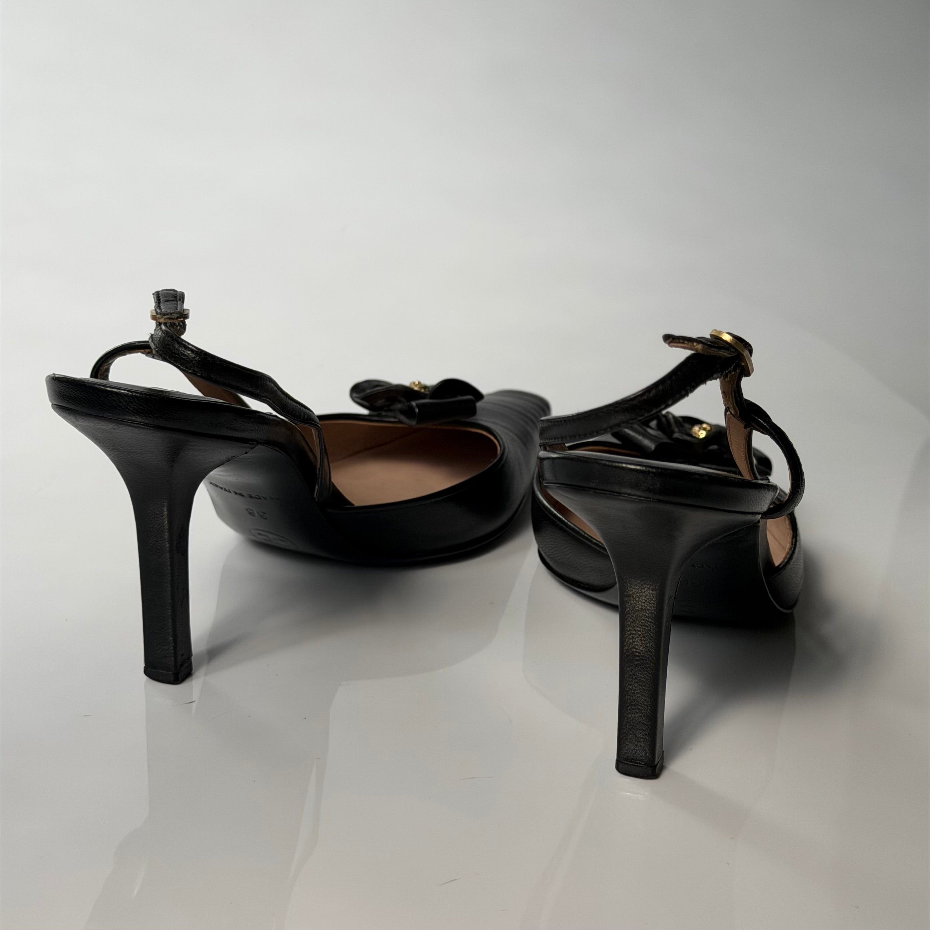 Chanel Slingback Camellia Heels