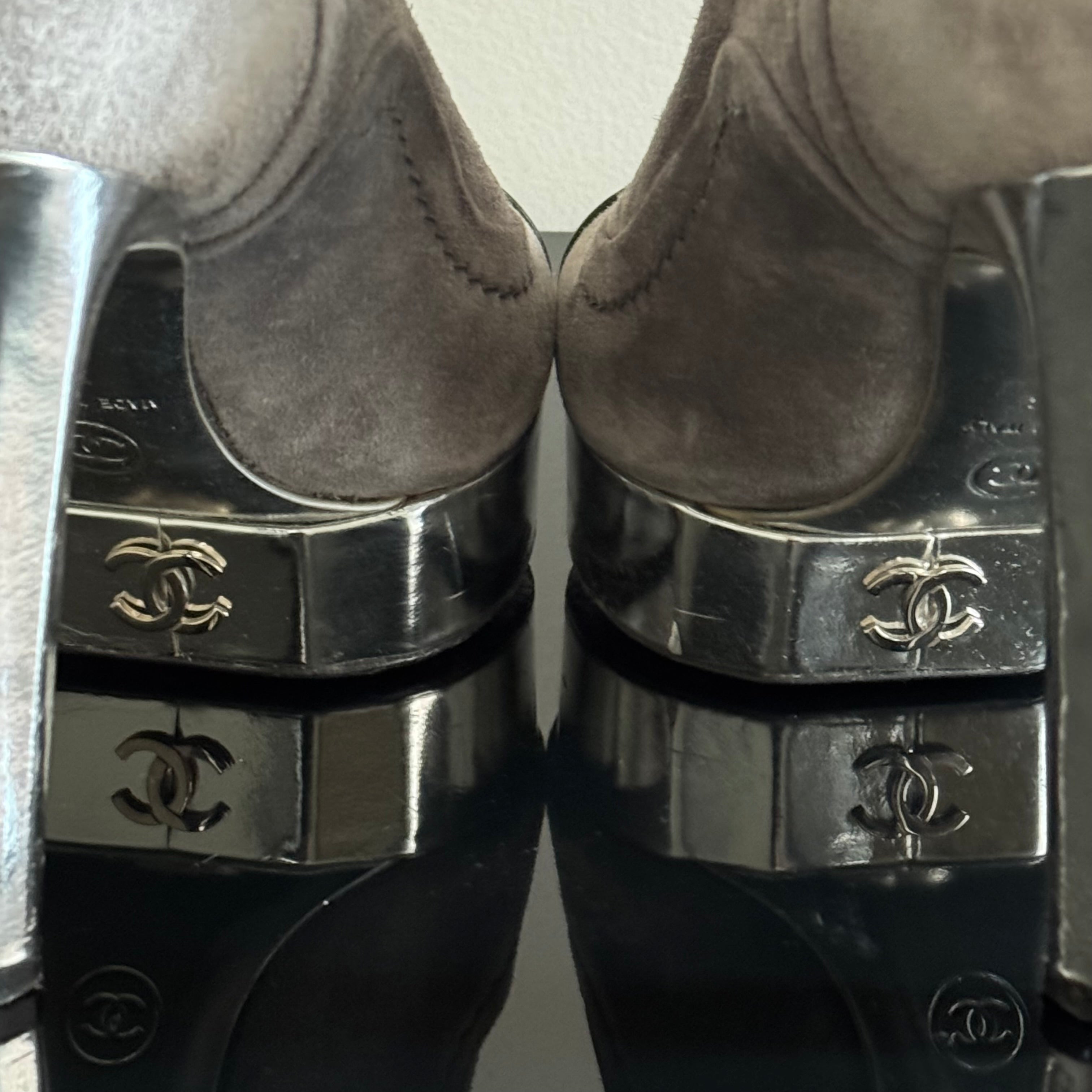 Chanel Suede Ankle Boots