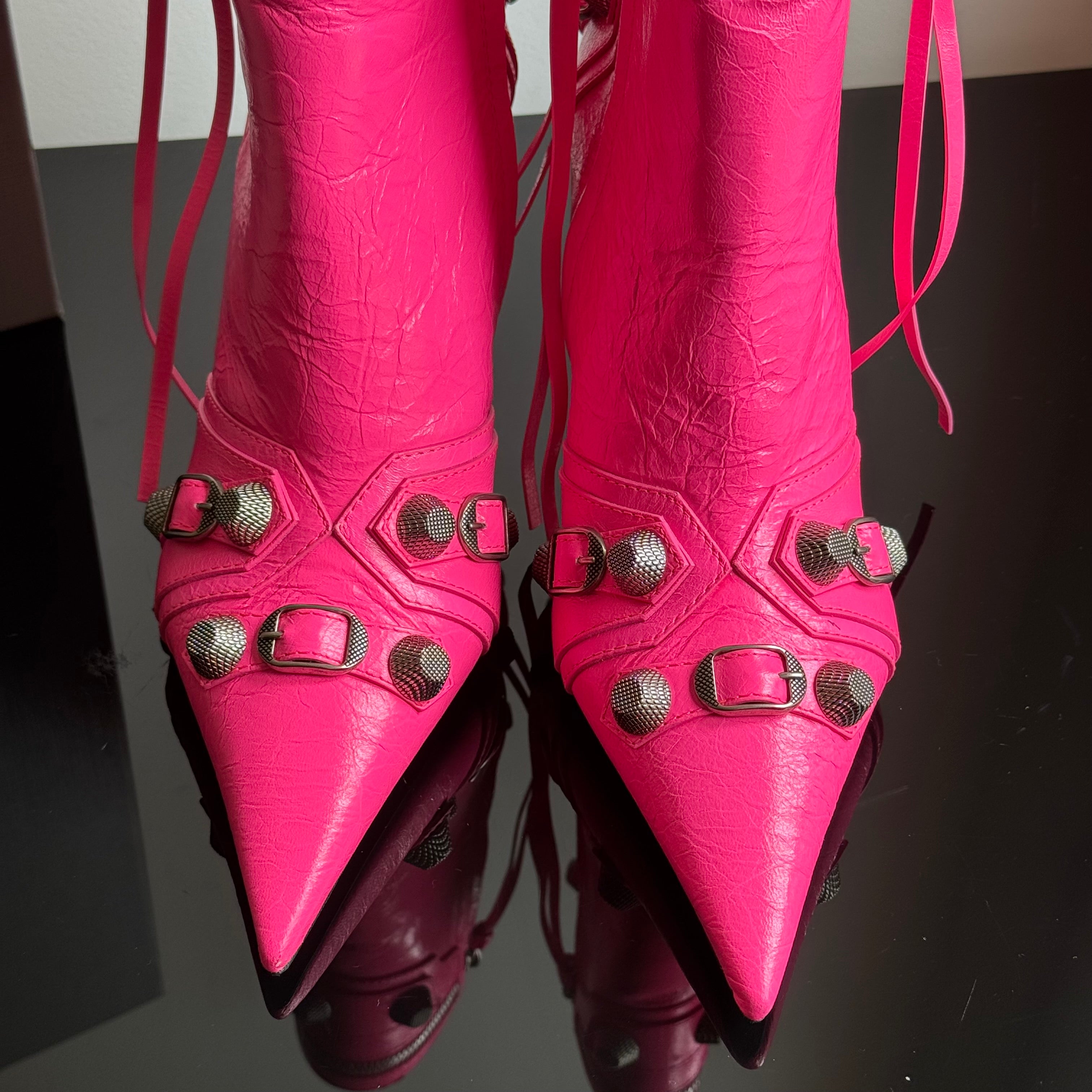 Balenciaga Cagole Pink Boots