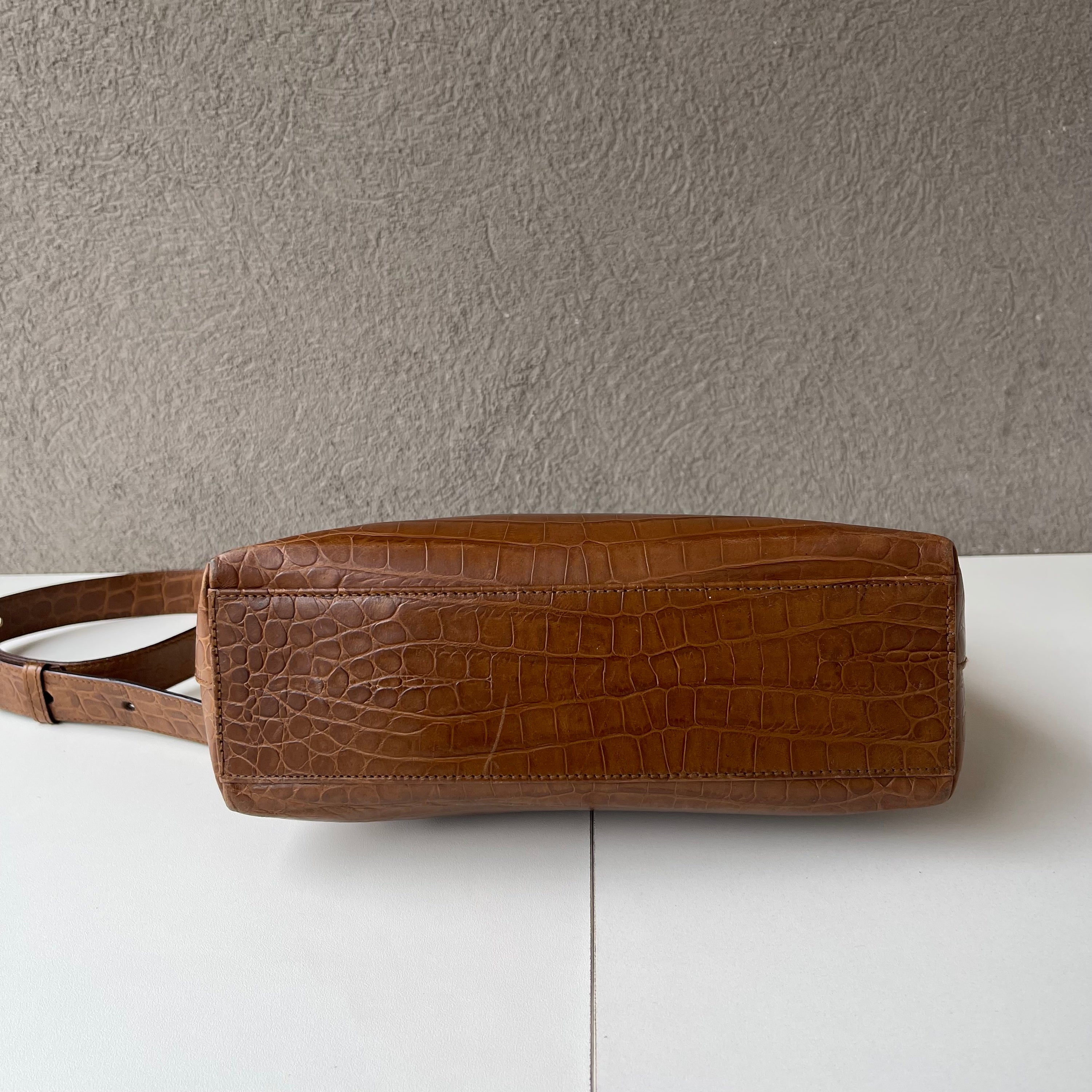 Salvatore Ferragamo Croco Shoulder Bag