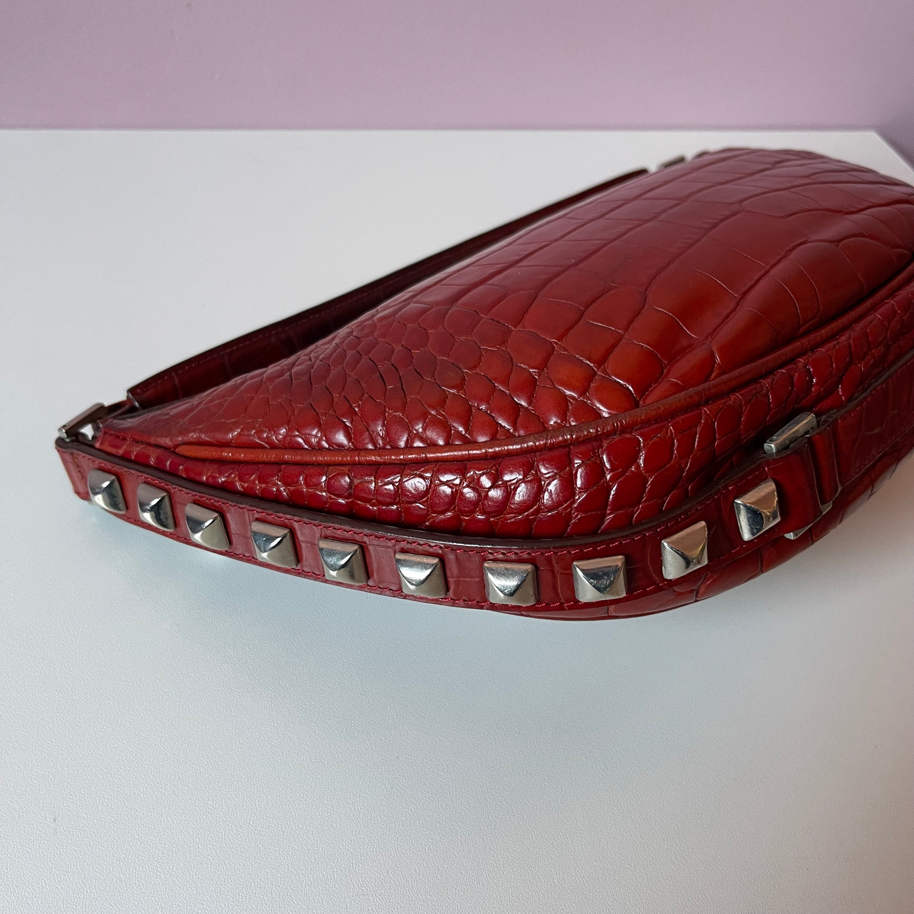 Versace Moon Croco Shoulder Bag