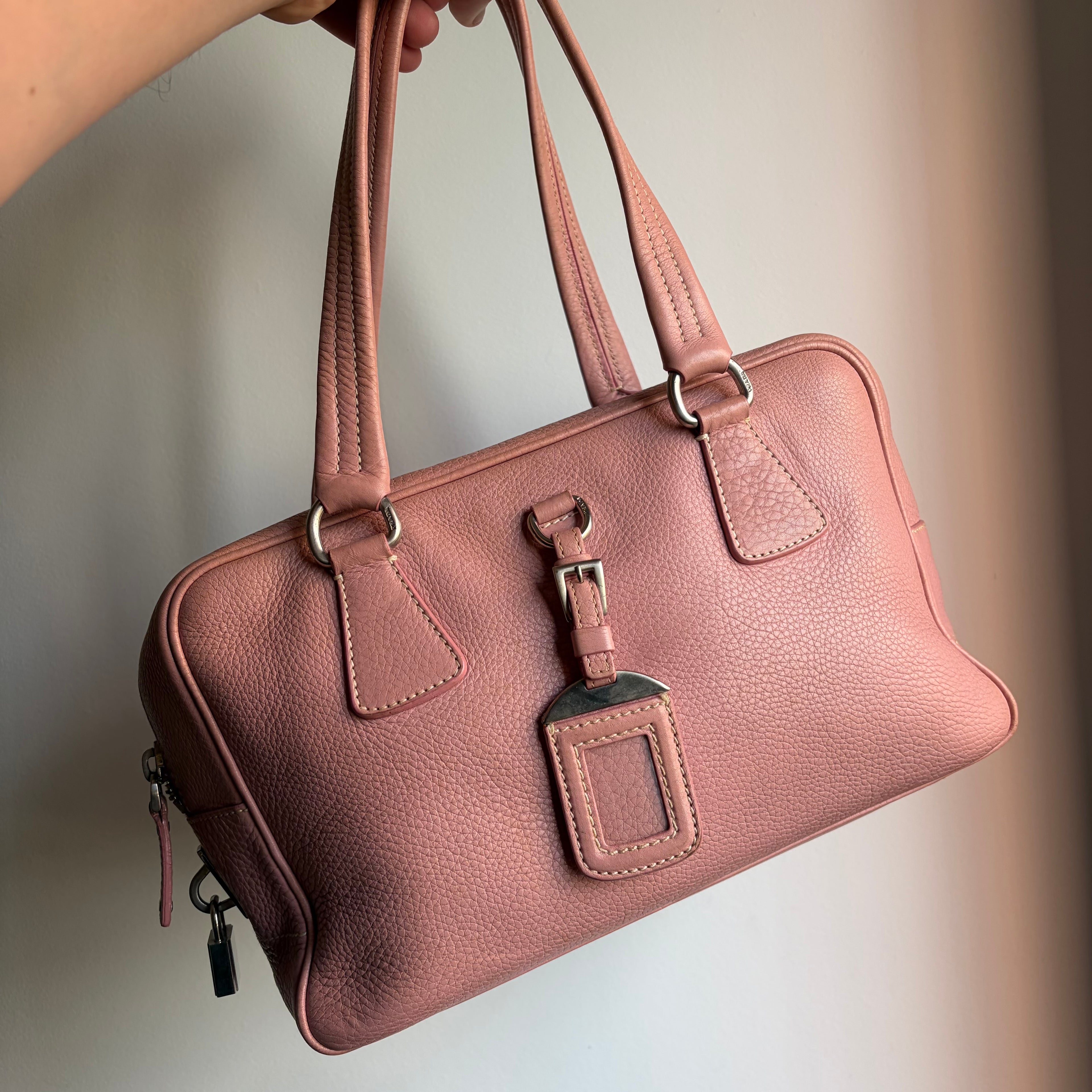 Prada 2000s Baby Pink Bauletto Bag