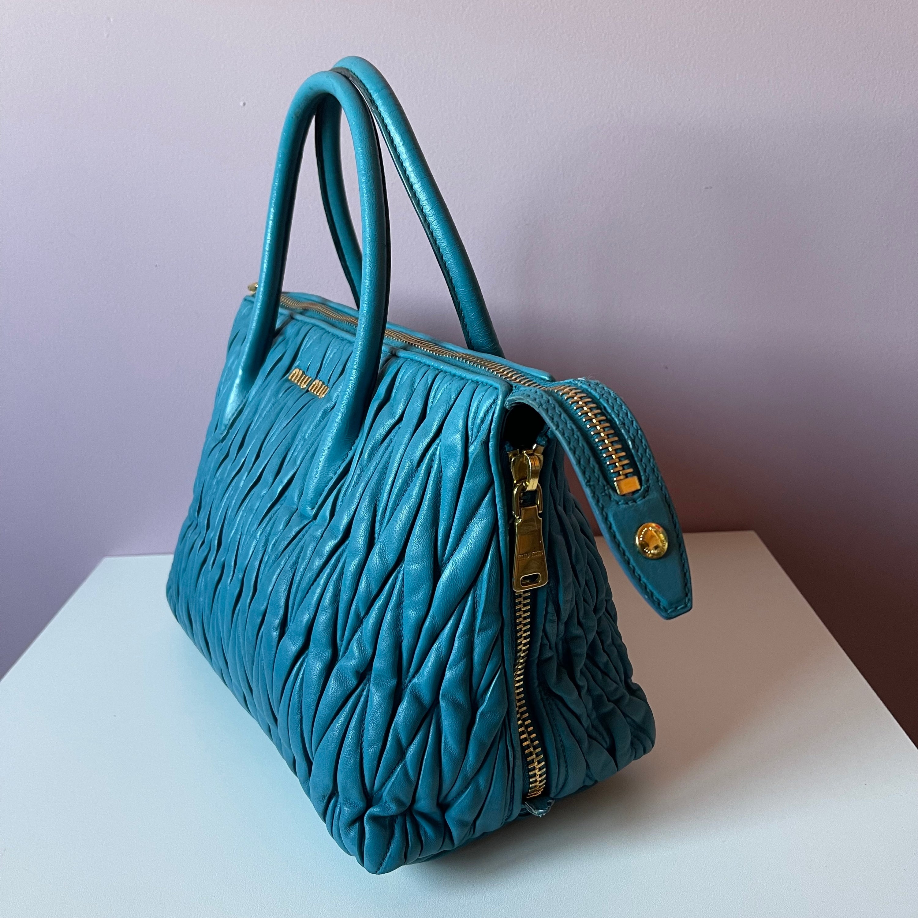 Miu Miu Leather Side Zip Bag