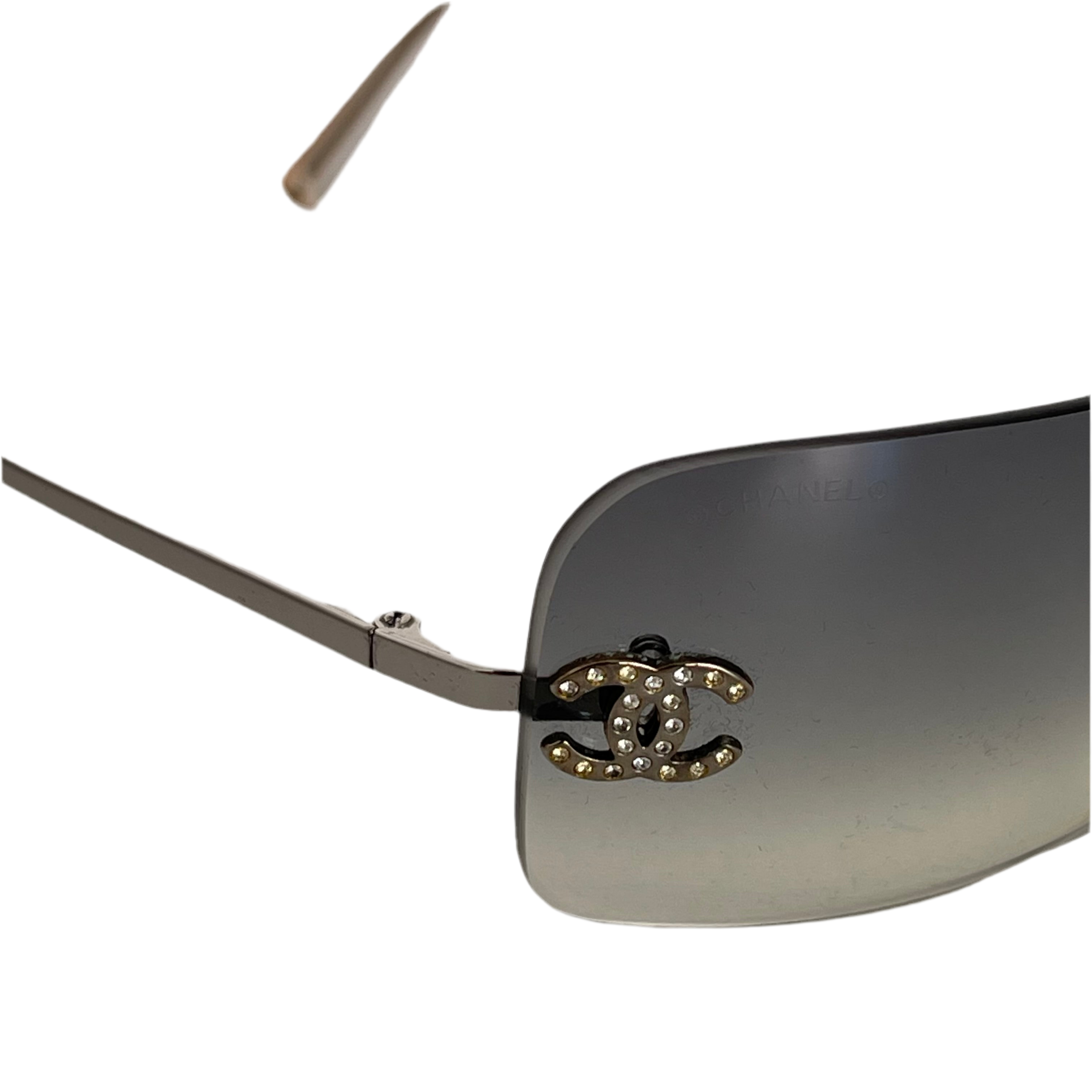 Chanel 4017-D Crystal Logo Sunglasses