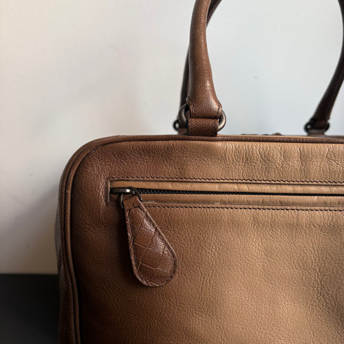 Bottega Veneta Brown Ombre Leather Brera Bowler Bag