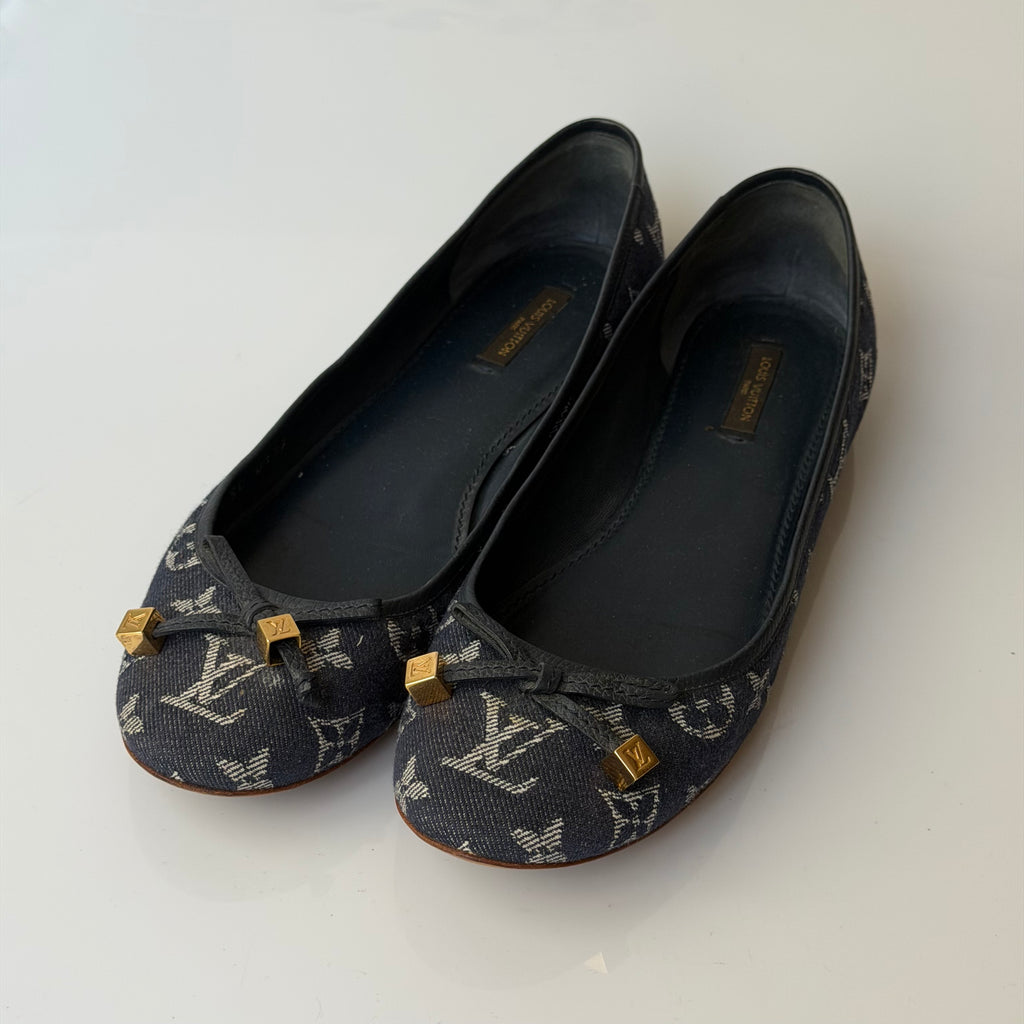 Louis Vuitton Denim Monogram Flats