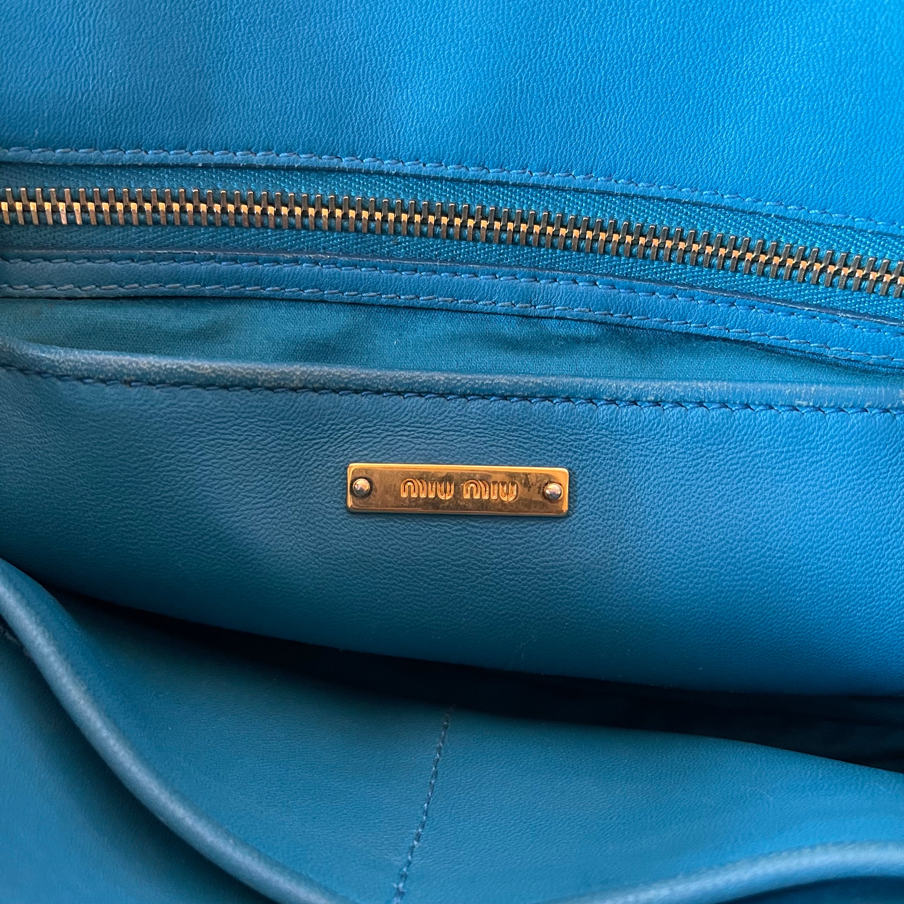 Miu Miu Leather Side Zip Bag
