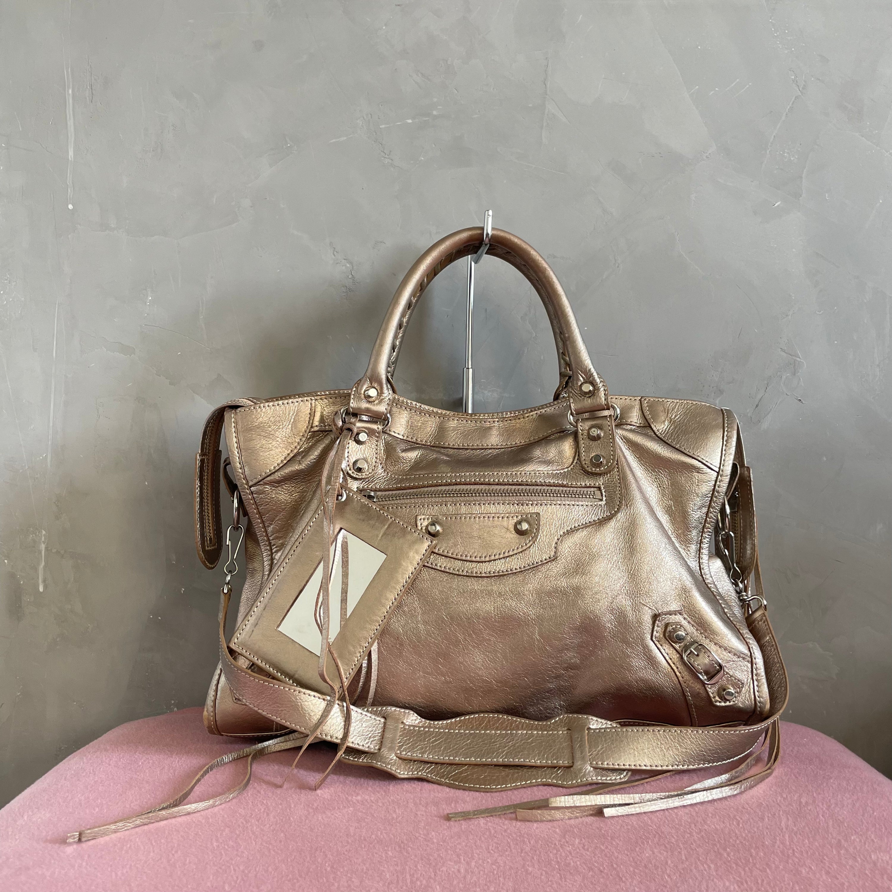 Balenciaga Gold City Bag