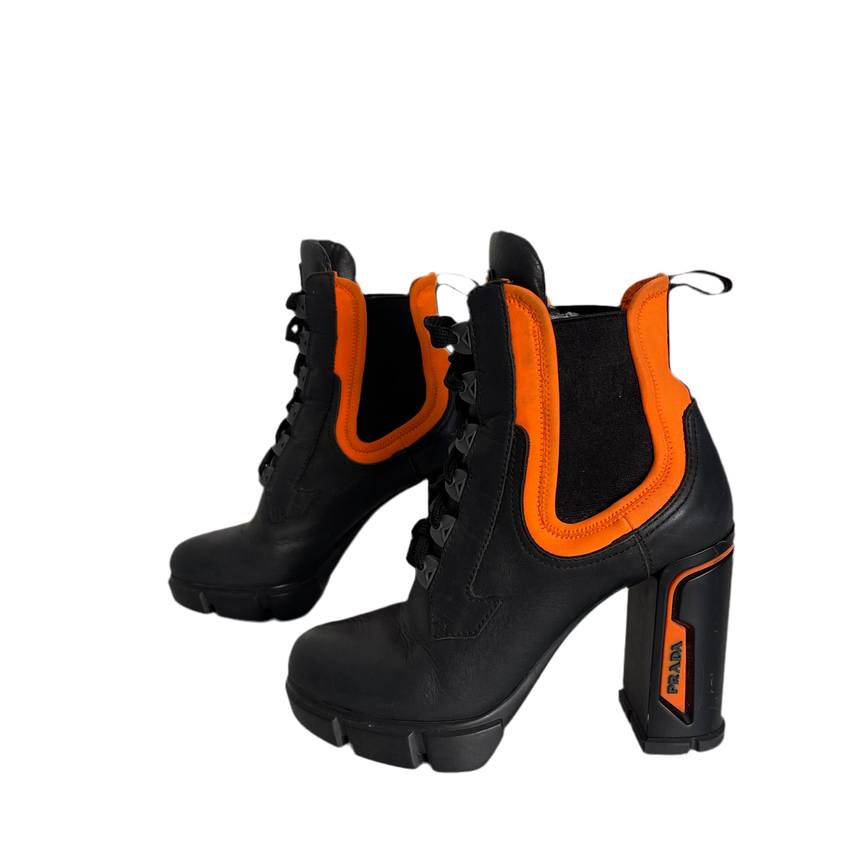 Prada Vitello Leather Montana Chelsea Boots
