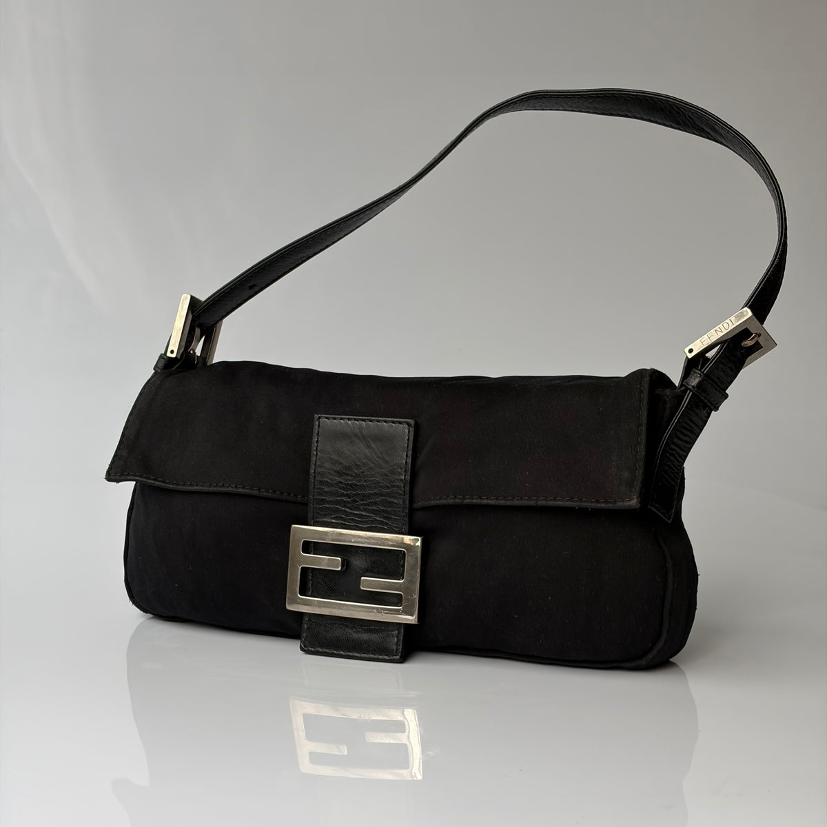 Fendi Baguette Black Cloth