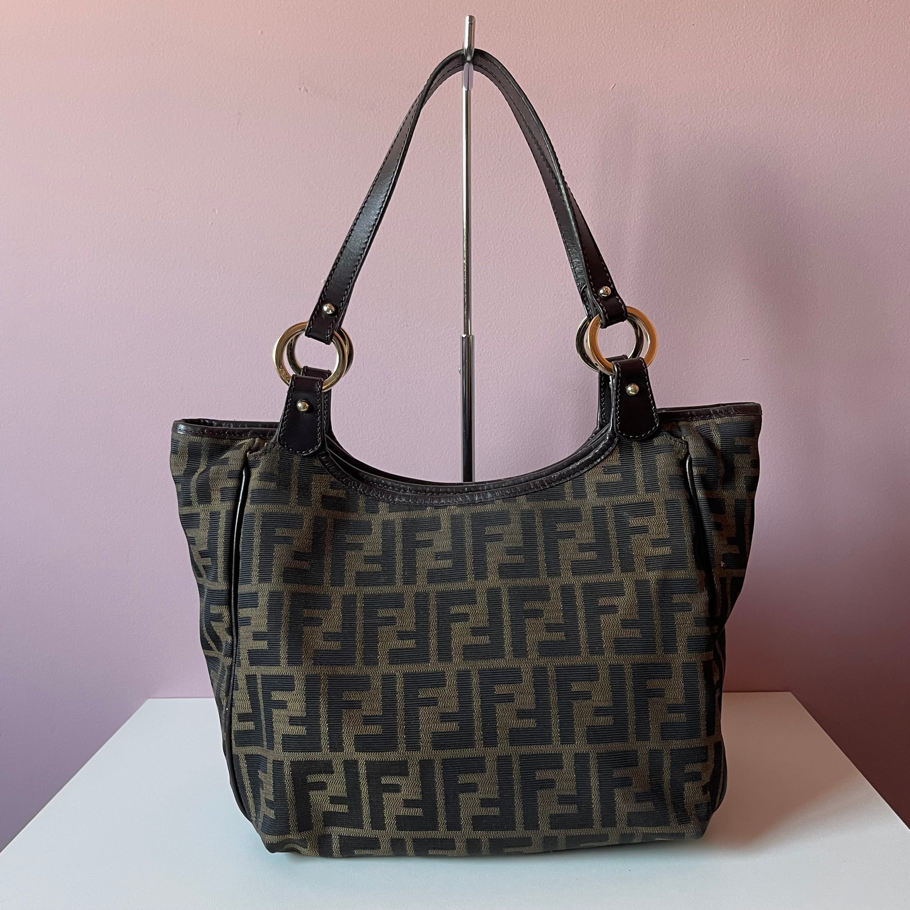 Fendi Zucca Chef Shopping Shoulder Bag