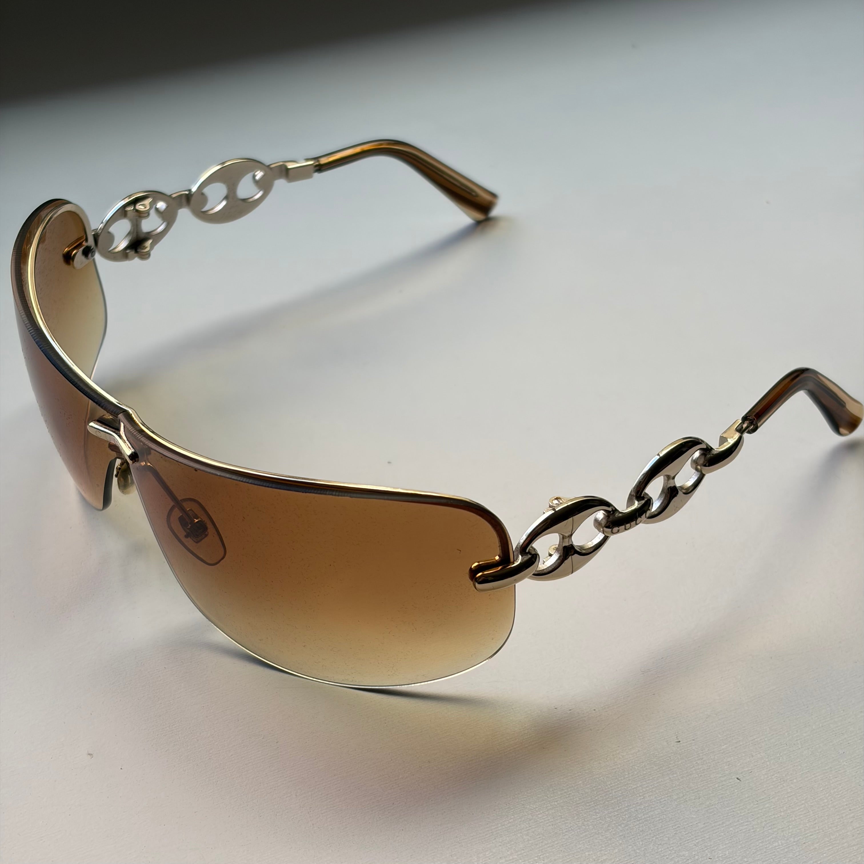 Gucci Chain Link Orange Sunglasses