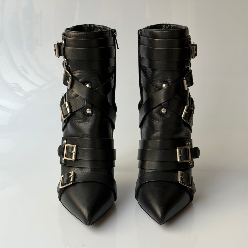 Saint Laurent by Hedi Slimane 2013 Buckled Boots