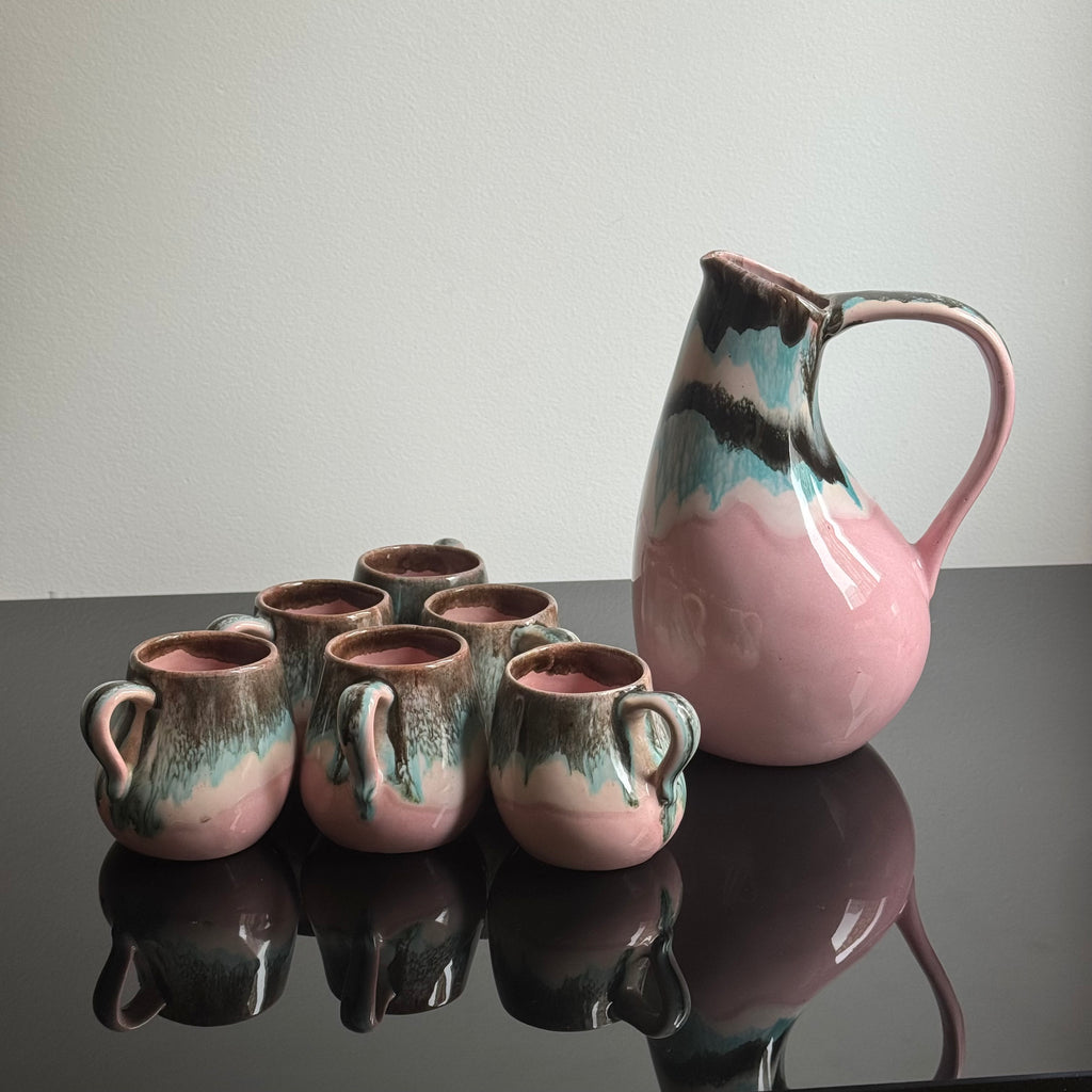 Set Jarra e canecas “Pink”